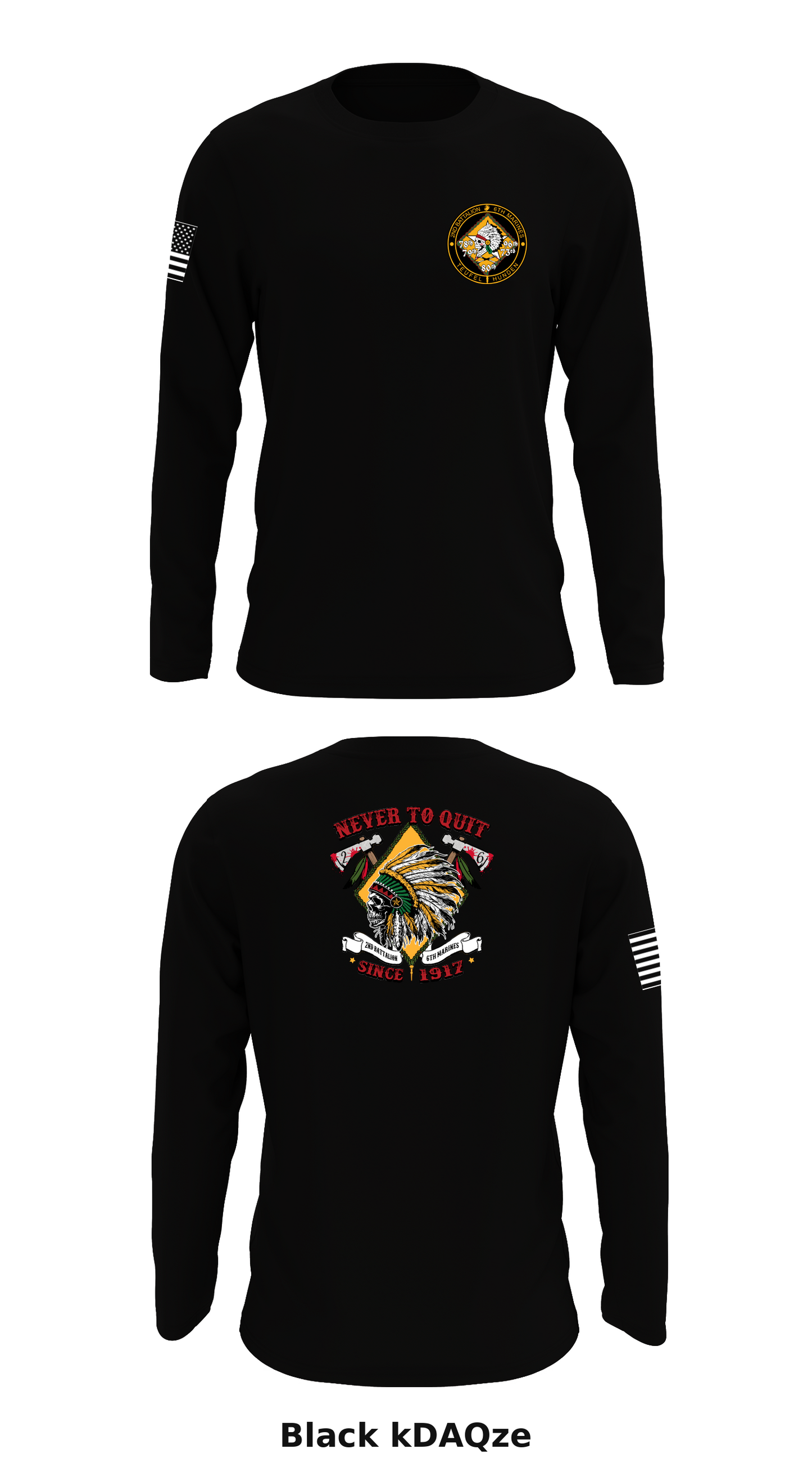 2nd MAR 6th DIV, Echo Co Store 1 Core Men's LS Performance Tee - kDAQze