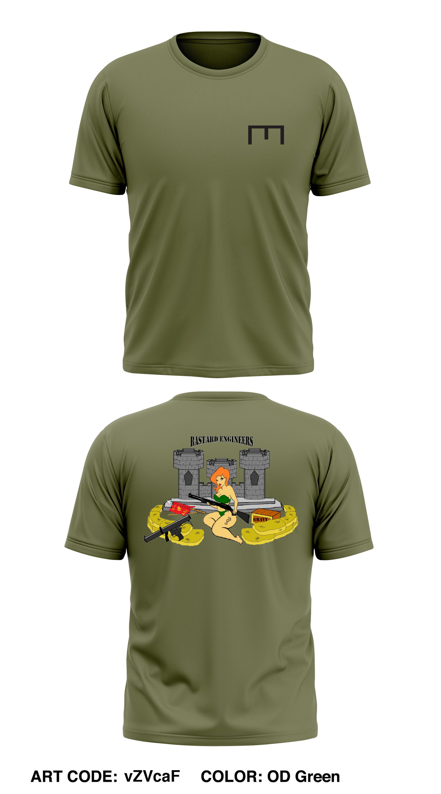 1st Combat Engineer Battalion Store 1 Core Men's SS Performance Tee - vZVcaF