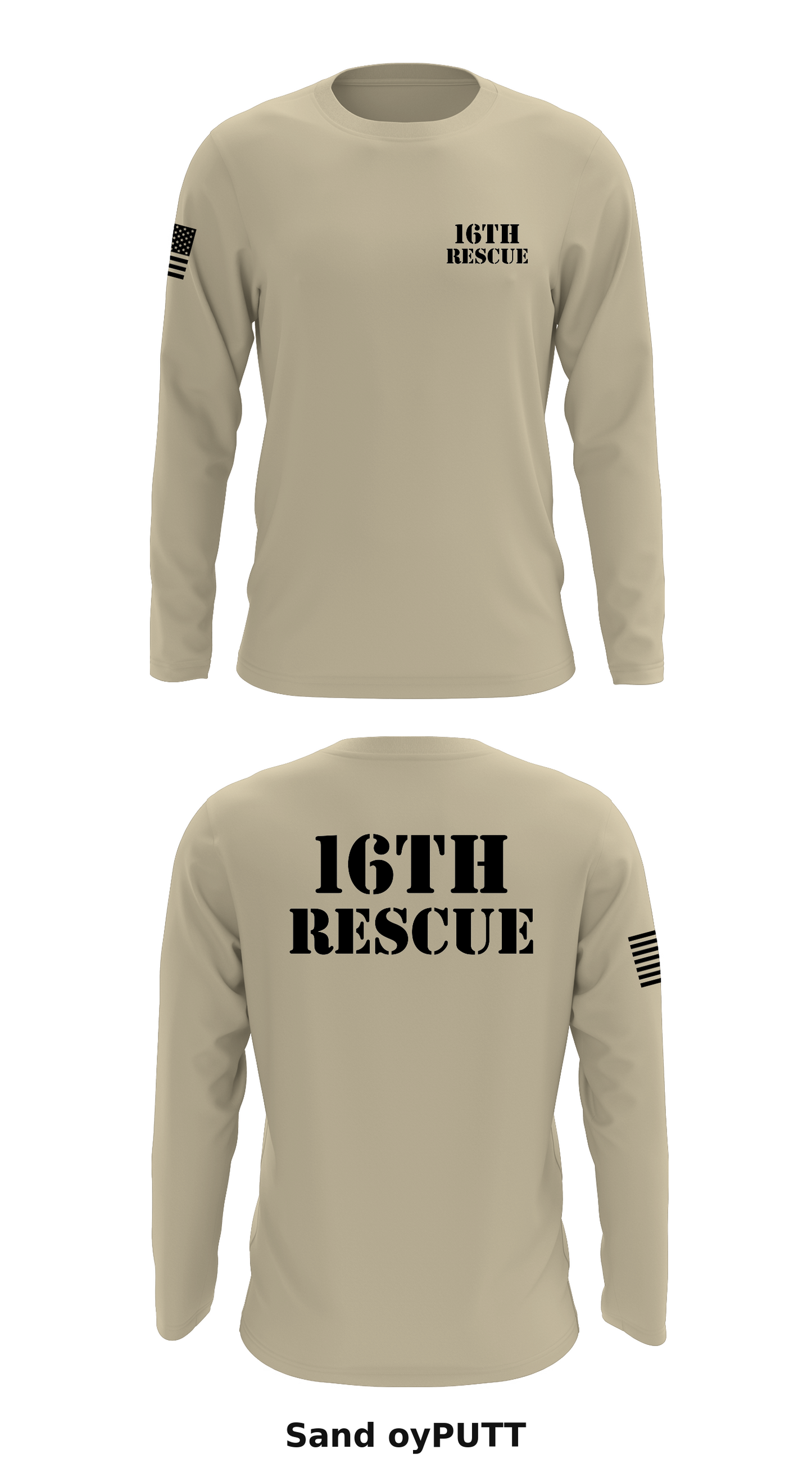 16th Rescue Store 1 Core Men's LS Performance Tee - oyPUTT