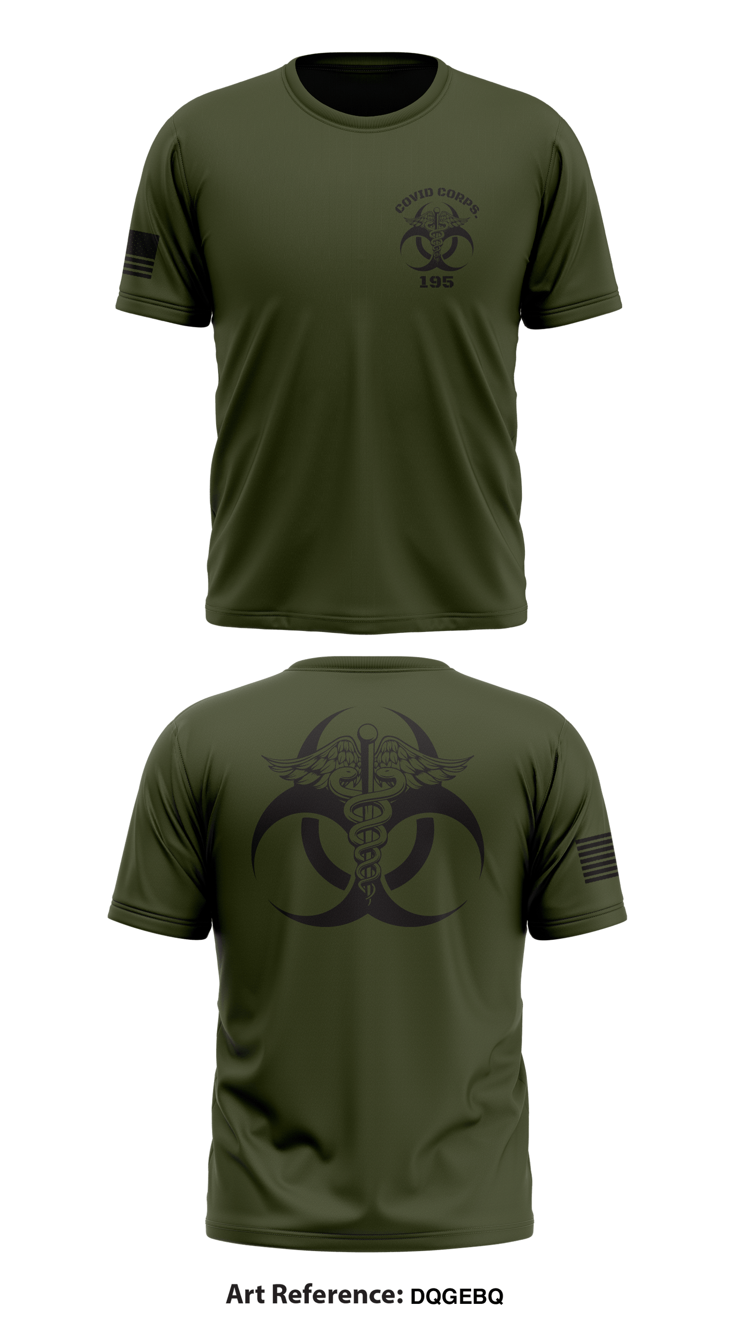 Covid Corps. 195 Store 1 Core Men's SS Performance Tee - dQGebq