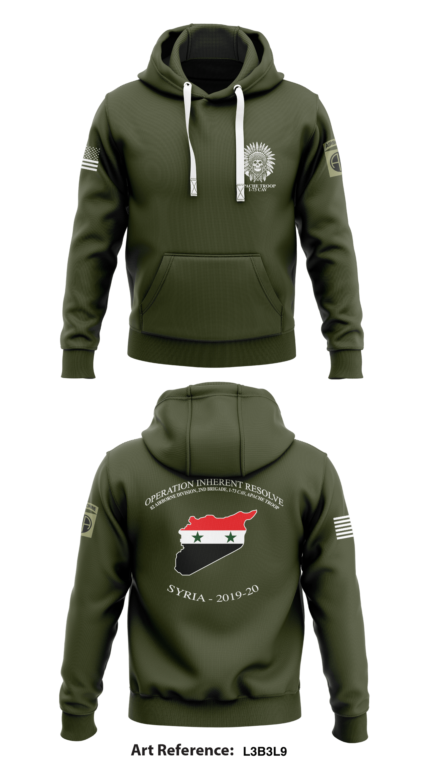 Apache troop 1-73 Cav Store 1 Core Men's Hooded Performance Sweatshirt - L3B3L9