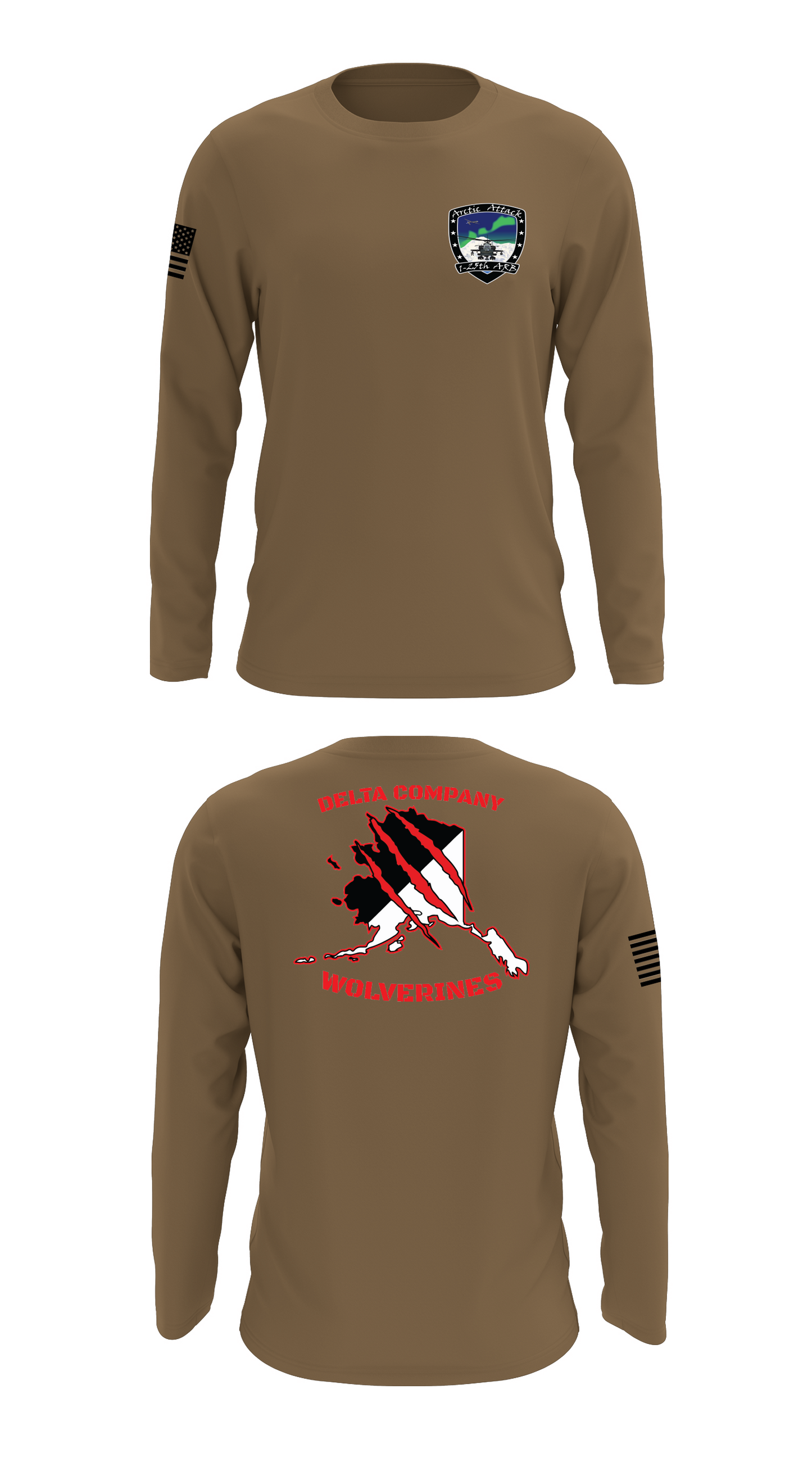 Delta Company, 1-25th Attack Battalion Store 1 Core Men's LS Performance Tee - 41345296675