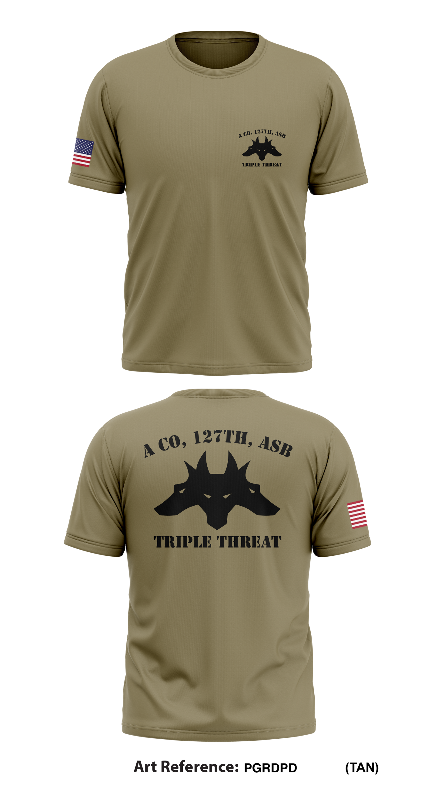 A Co, 127th, ASB Store 1 Core Men's SS Performance Tee - PGrDPD