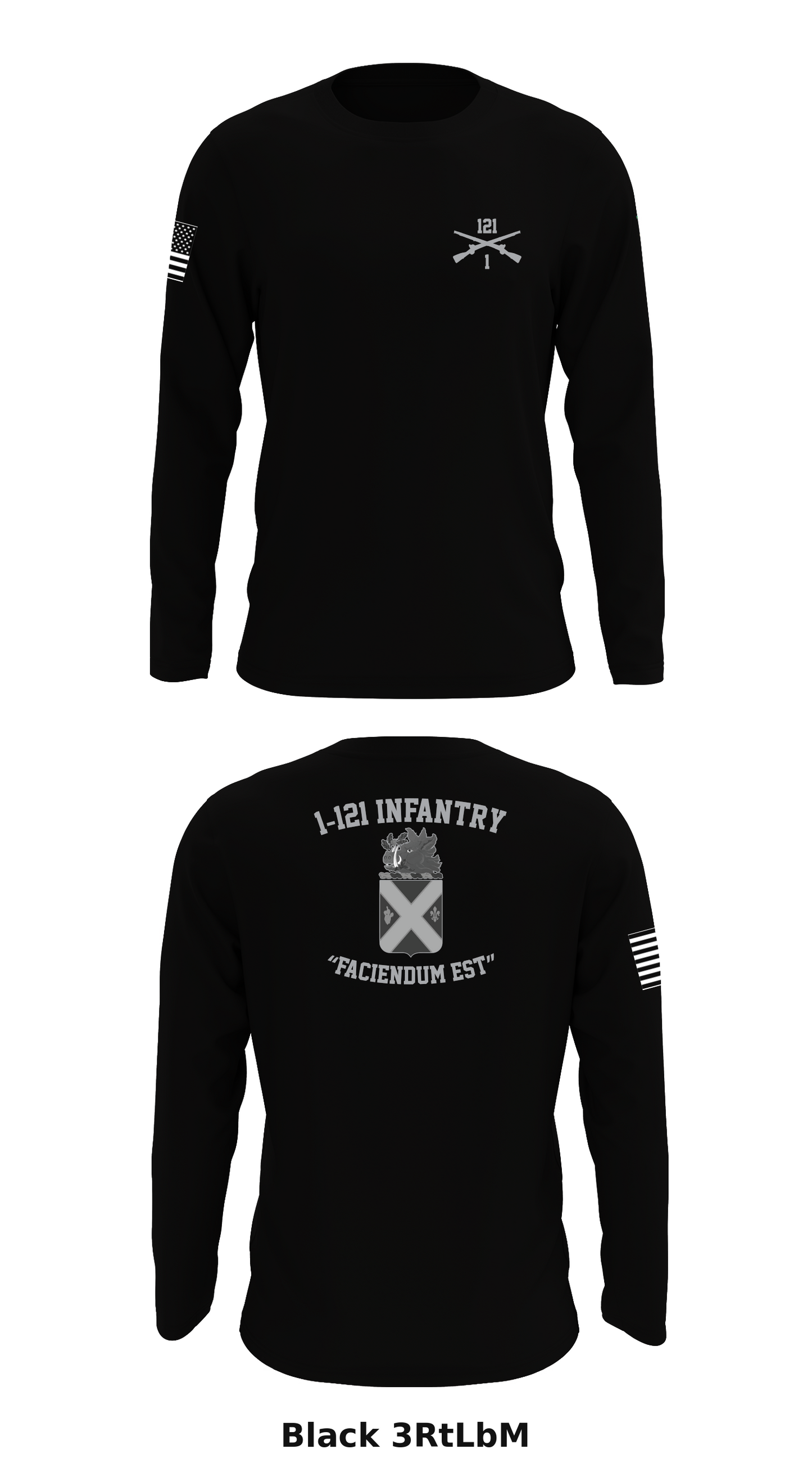 1-121st IN REGIMENT Store 1 Core Men's LS Performance Tee - 3RtLbM