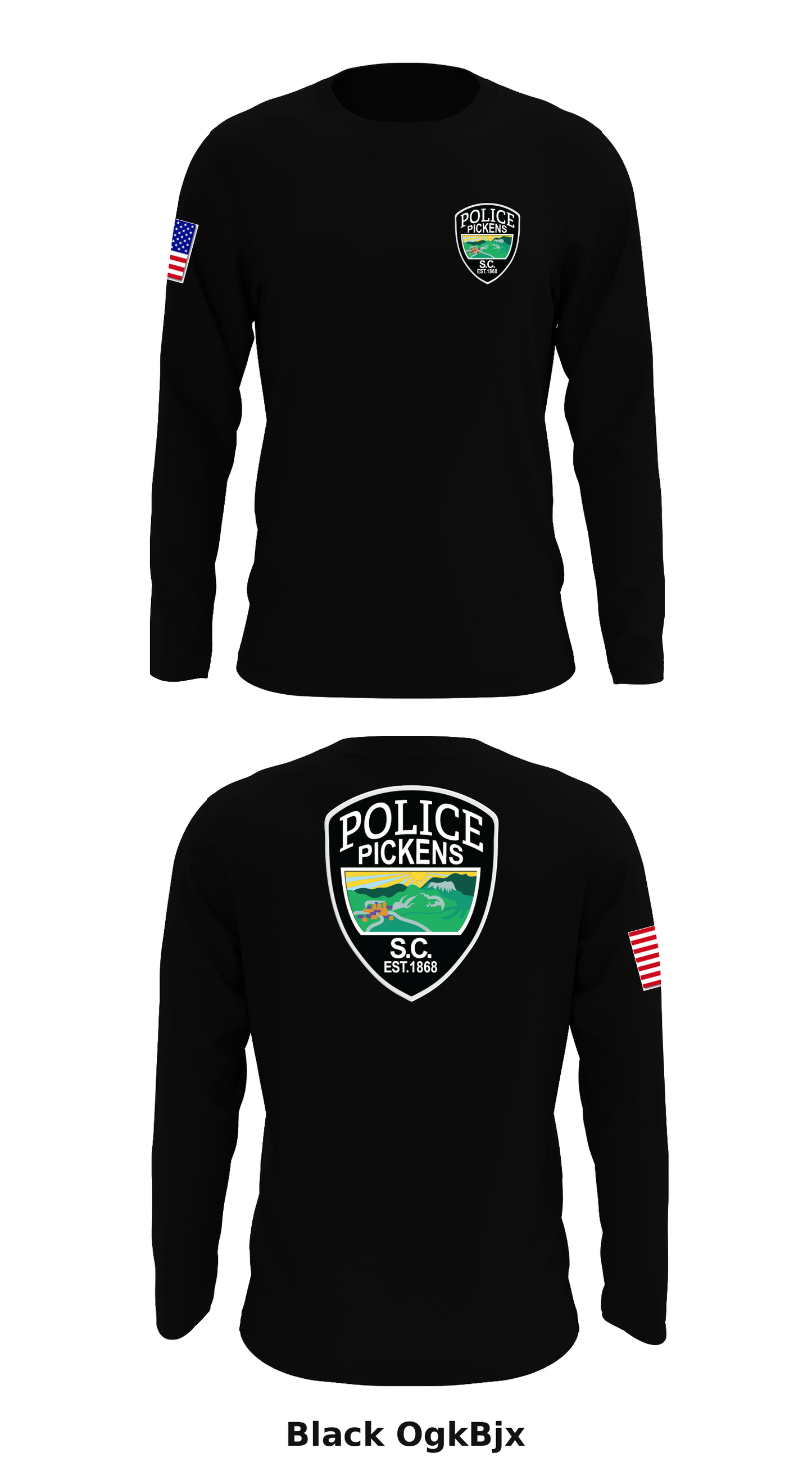 Pickens Police Dept Store 1 Core Men's LS Performance Tee - OgkBjx
