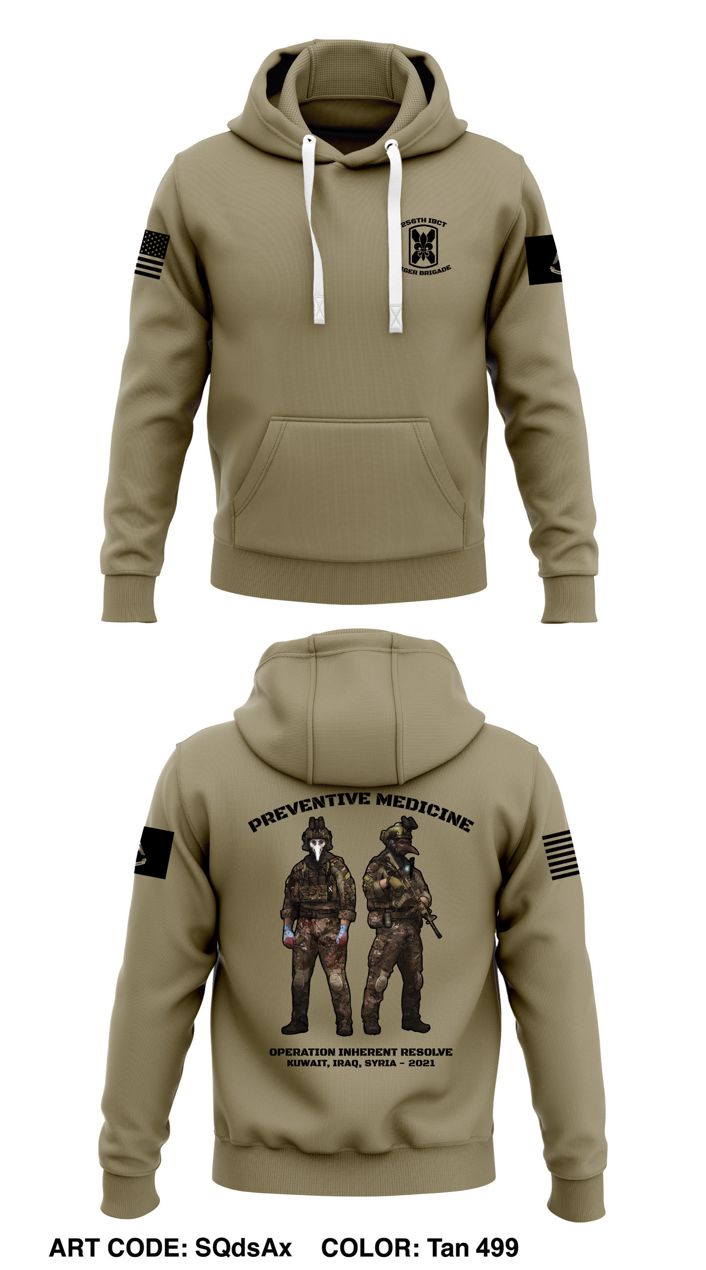 LANG 256th IBCT Store 1 Core Men's Hooded Performance Sweatshirt - SQdsAx
