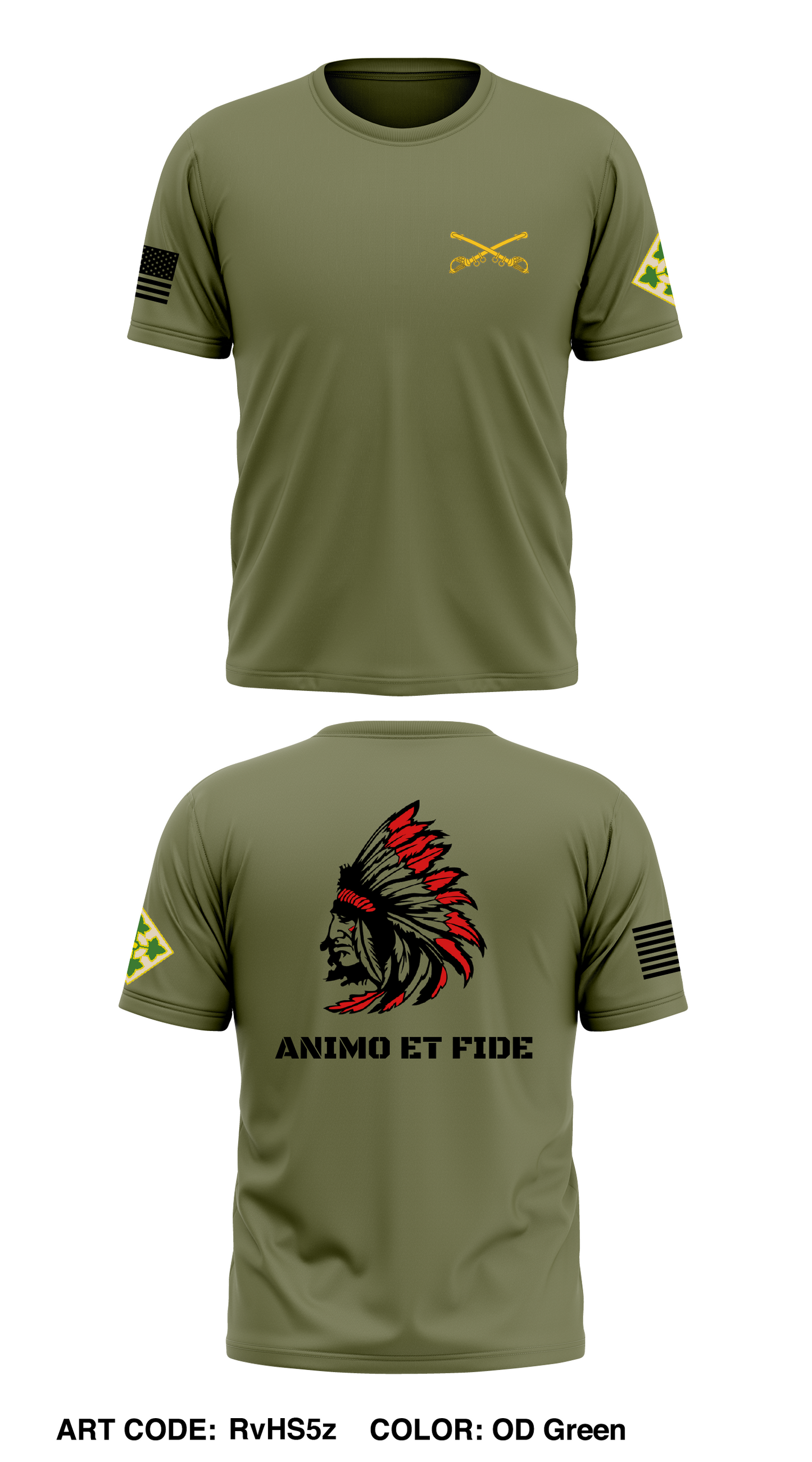 A TRP, 2-1 CAV, 4ID Store 1 Core Men's SS Performance Tee - RvHS5z