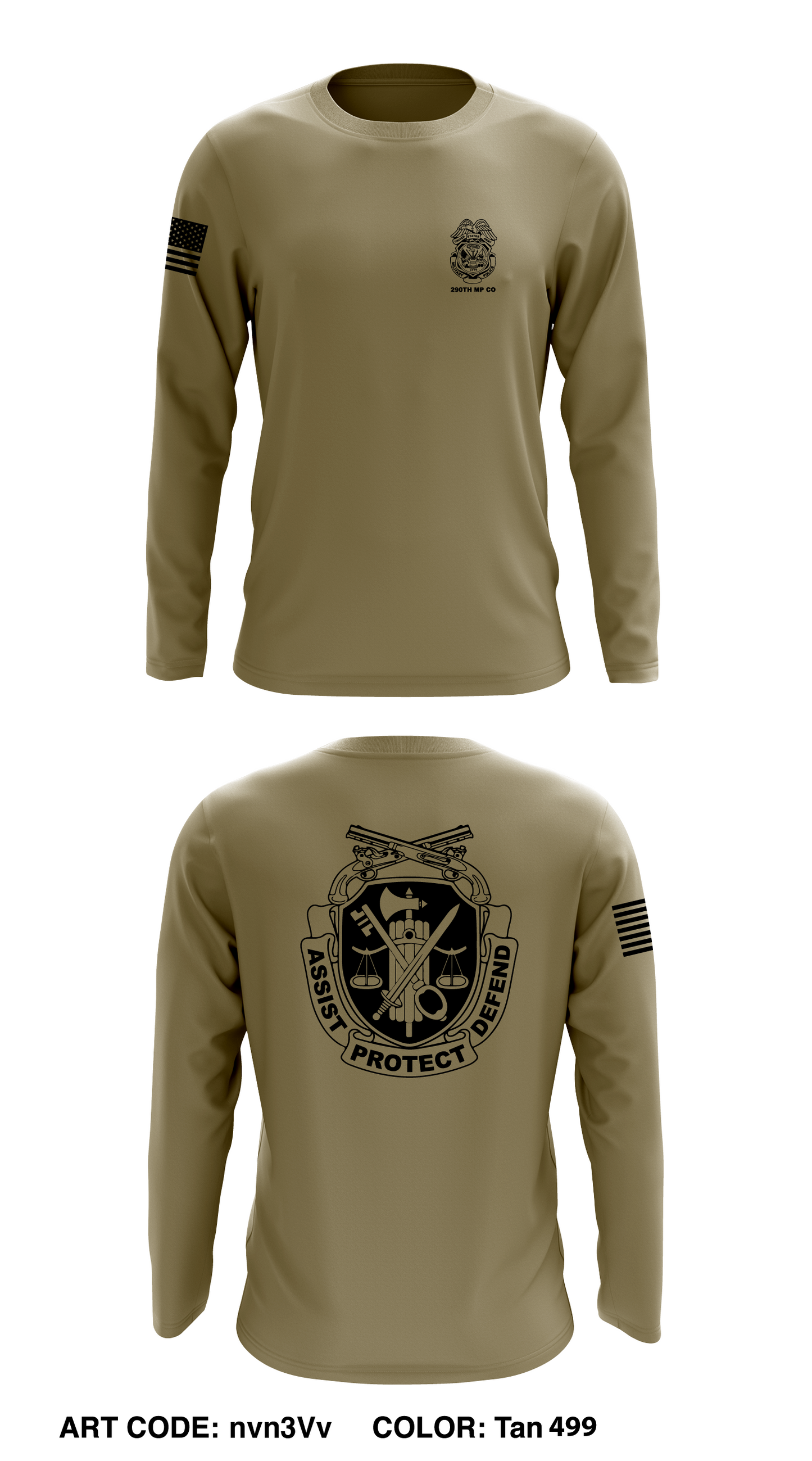 290TH Military Police Detention Company Store 1 Core Men's LS Performance Tee - nvn3Vv