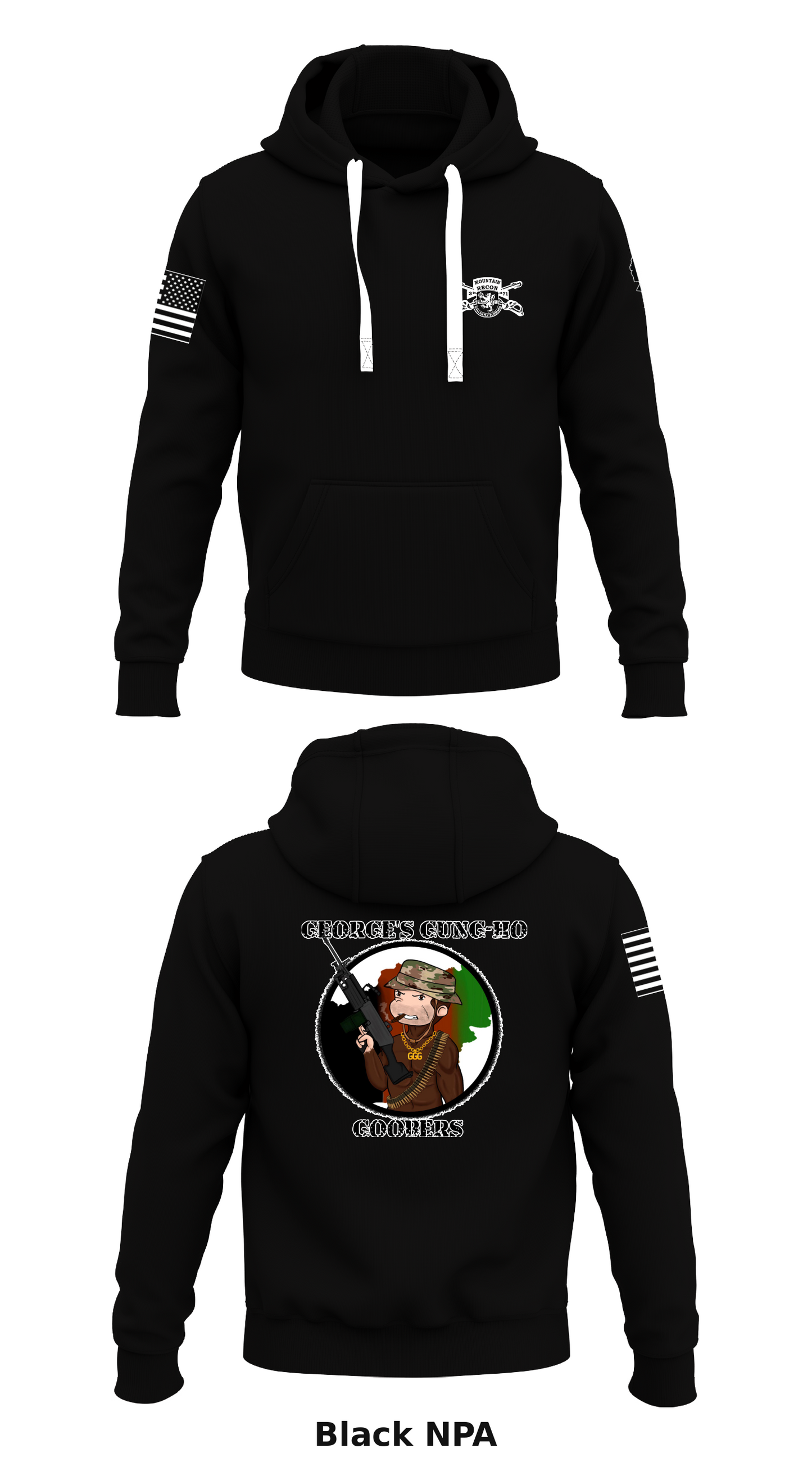 C-TRP, 3-71 CAV Store 1 Core Men's Hooded Performance Sweatshirt - NPA