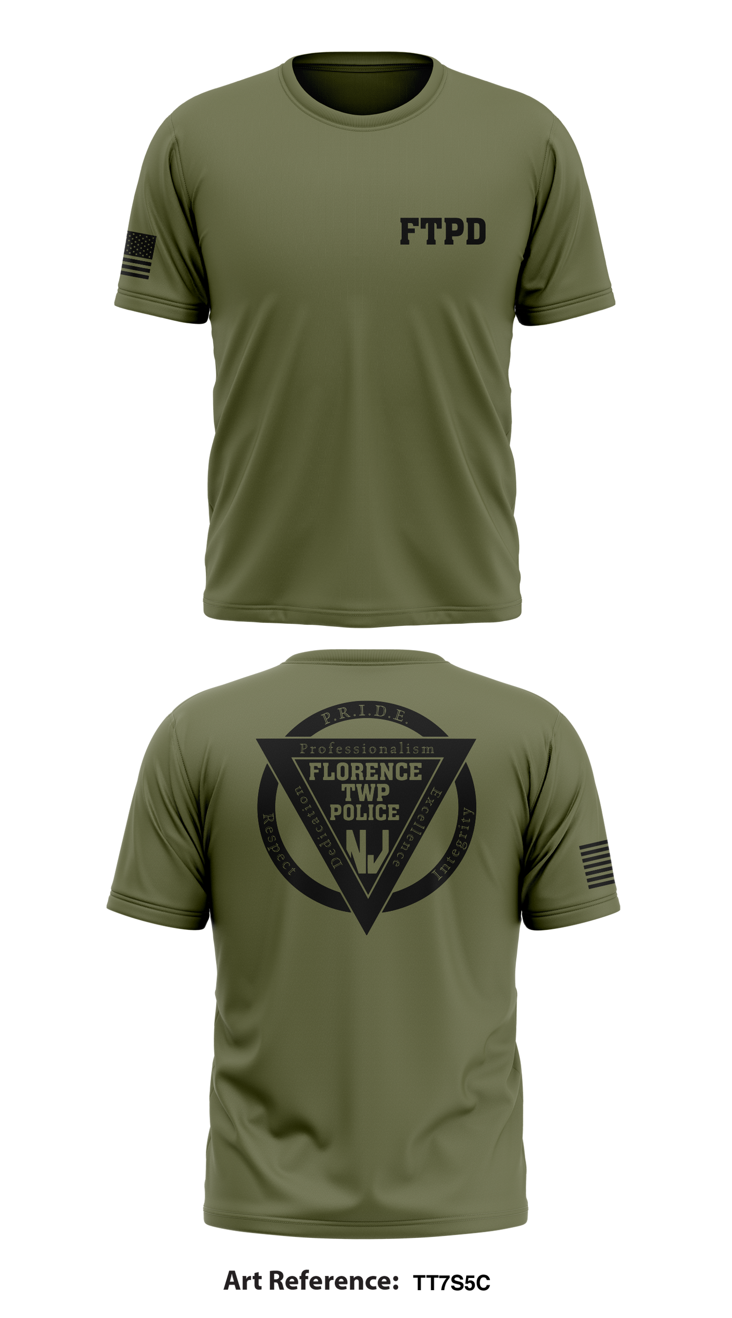 Florence Twp Police Dept Store 1 Core Men's SS Performance Tee - tt7S5c