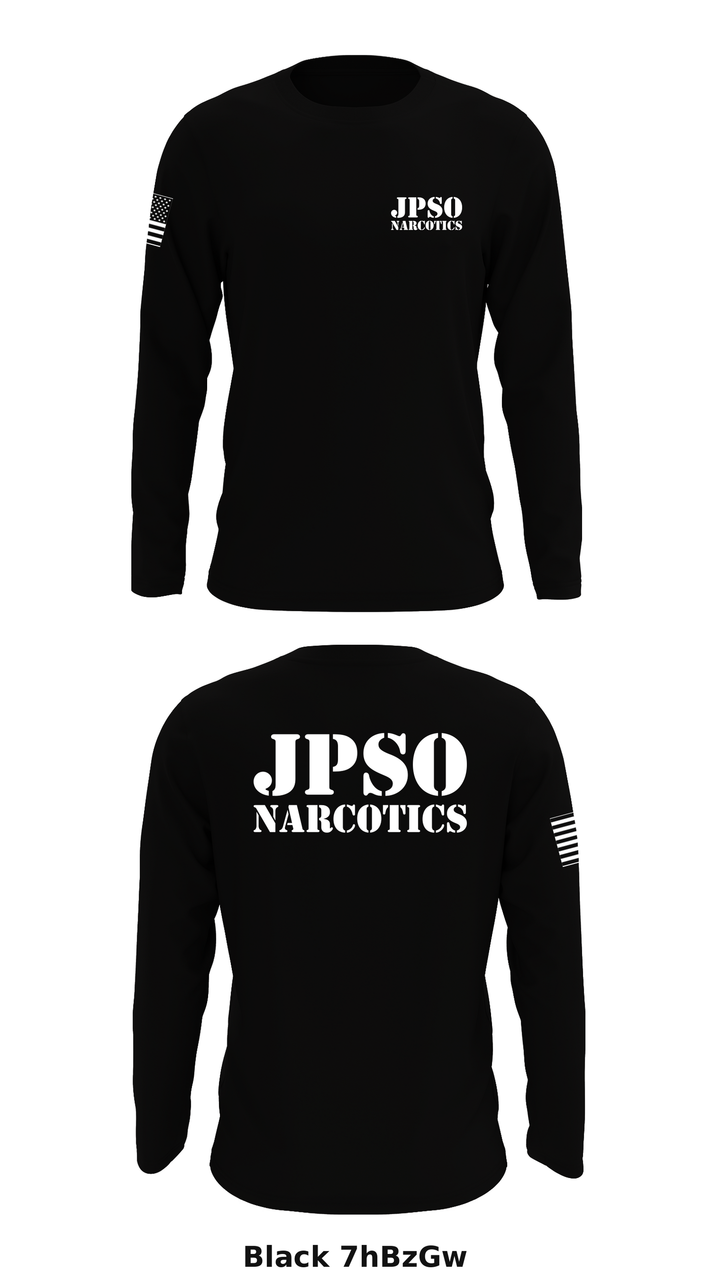 JPSO Narcotics Store 1 Core Men's LS Performance Tee - 7hBzGw
