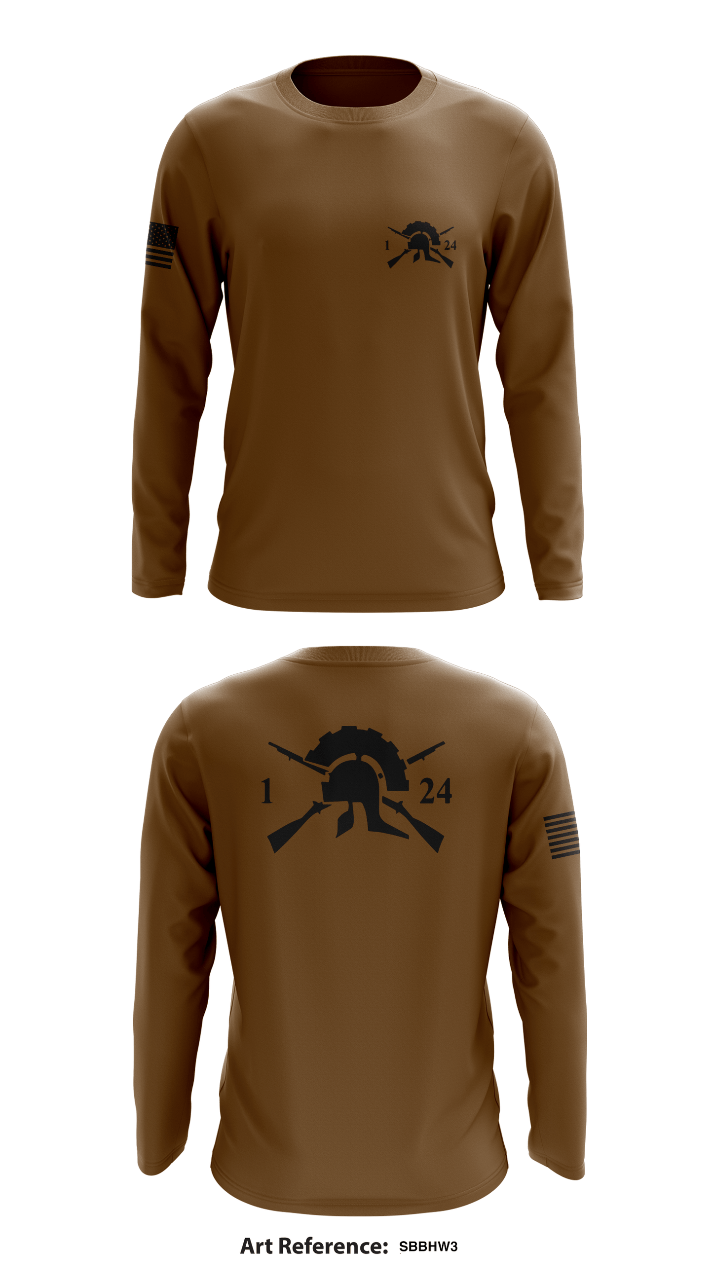 1-24 Infantry battalion Store 1 Core Men's LS Performance Tee - sbbhW3