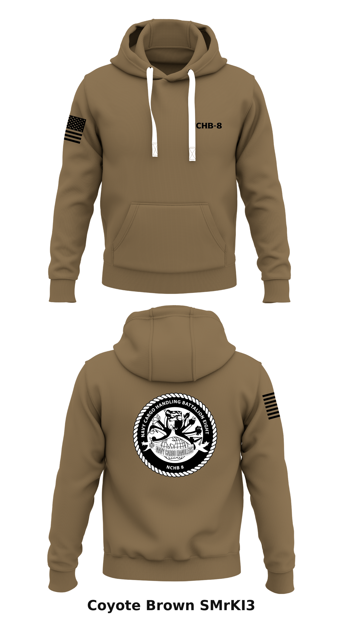 Navy Cargo Handling Battalion 8 Store 1 Core Men's Hooded Performance Sweatshirt - SMrKI3