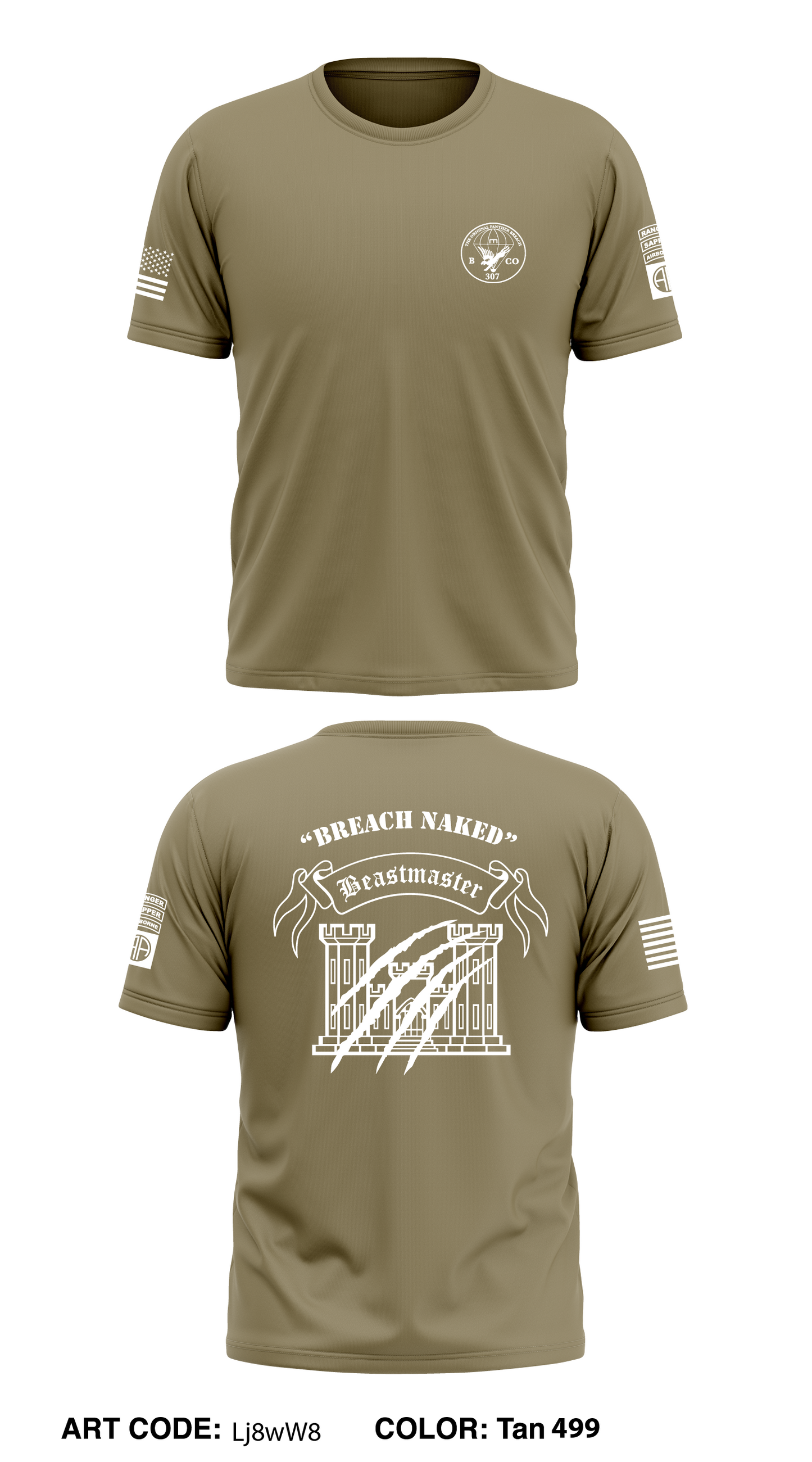 B Co, 307th AEB Store 1 Core Men's SS Performance Tee - Lj8wW8