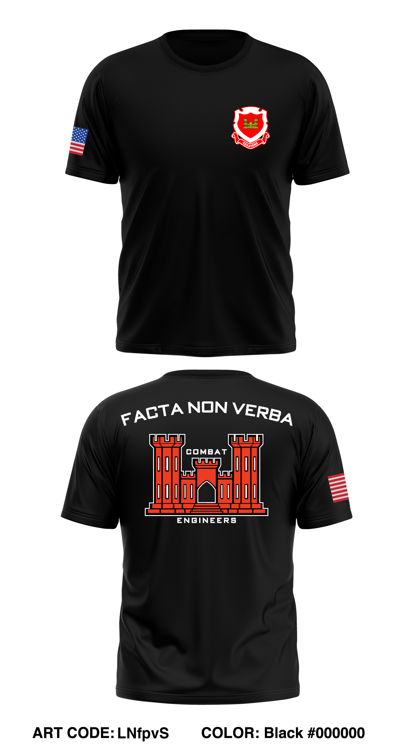 111th Engineer Brigade Design Section Store 1 Core Men's SS Performance Tee - LNfpvS