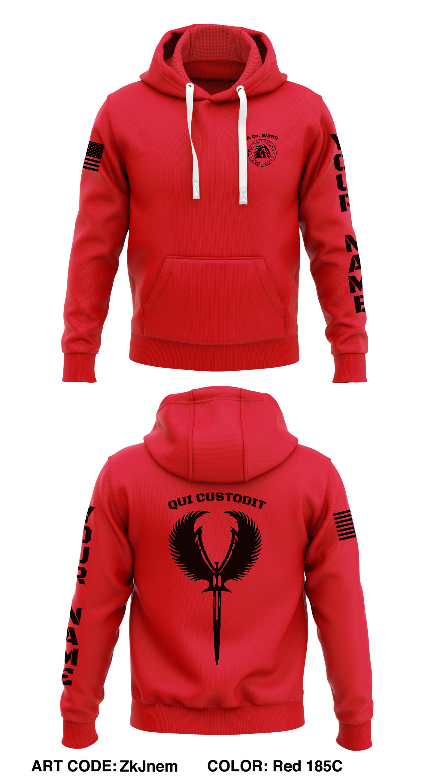 Alpha Co. 2/389 Store 1 Core Men's Hooded Performance Sweatshirt - ZkJnem