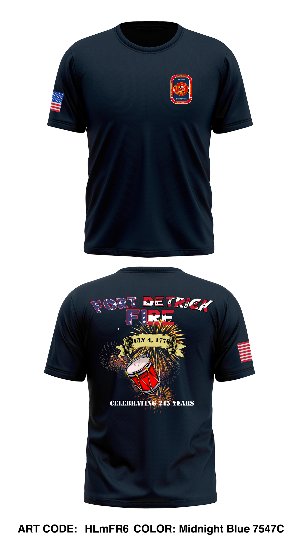 Fort Detrick Fire Department Store 1 Core Men's SS Performance Tee - HLmFR6