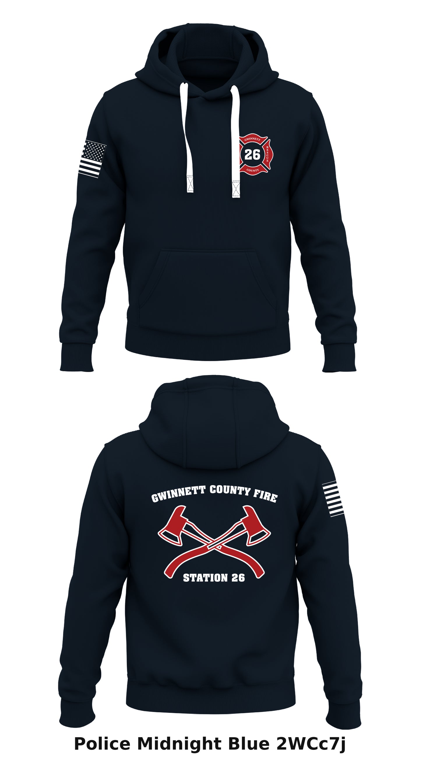 Station 26, Gwinnett County Fire Store 1 Core Men's Hooded Performance Sweatshirt - 2WCc7j