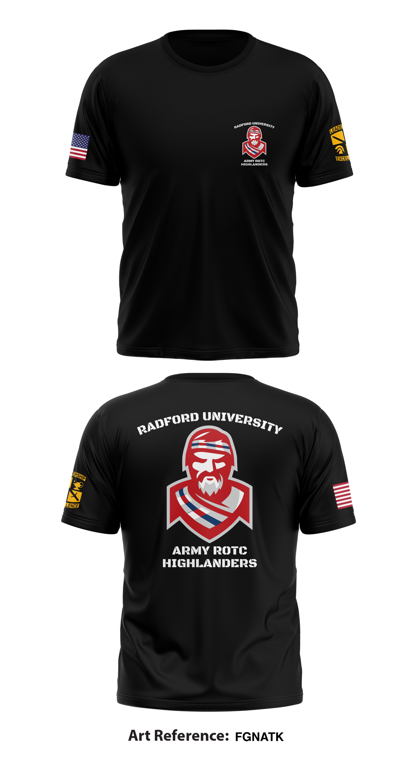 Radford University Army ROTC Store 1 Core Men's SS Performance Tee - fGNAtK