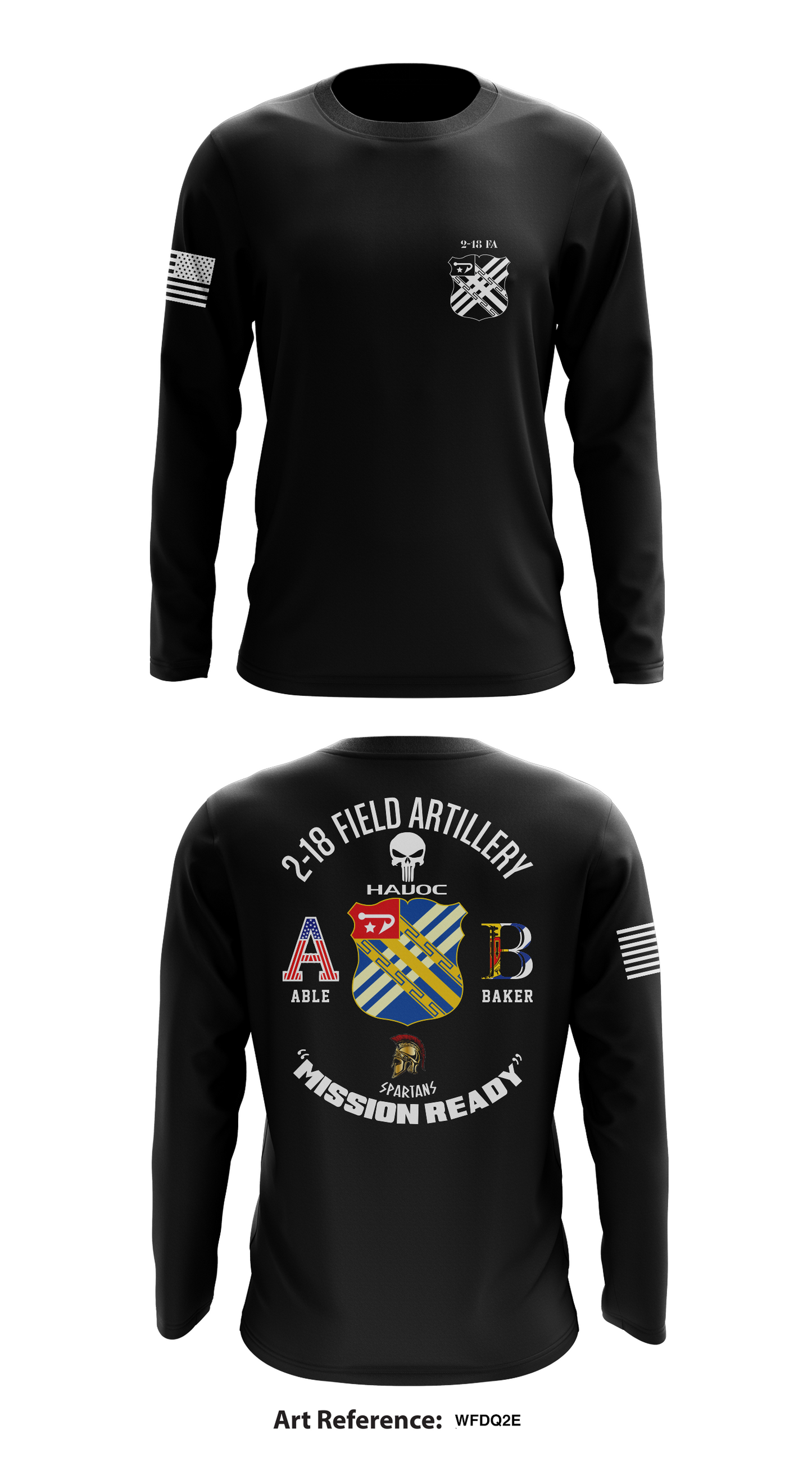 2-18 Field Artillery Store 1 Core Men's LS Performance Tee - WfDq2E