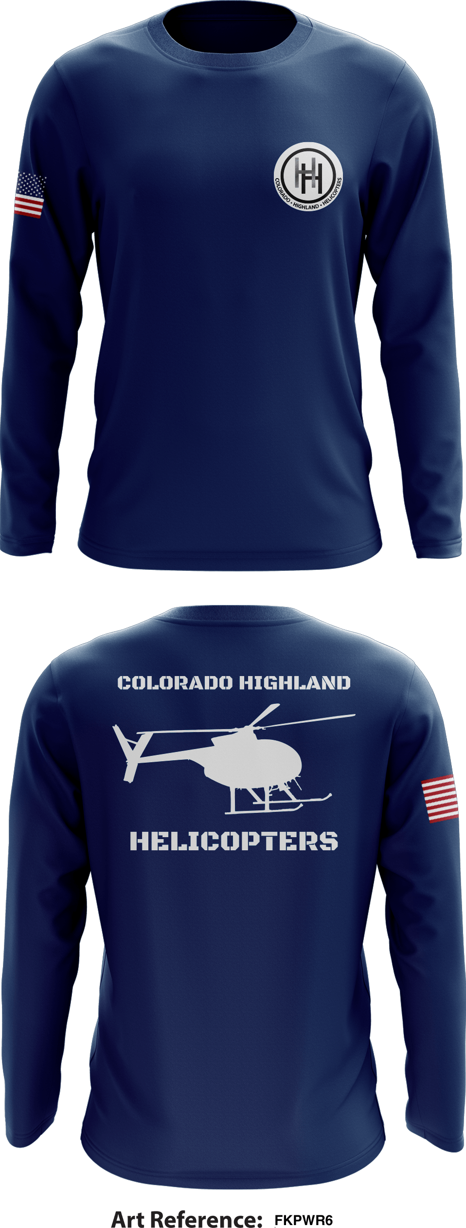Colorado Highland Helicopters Store 1 Core Men's LS Performance Tee - fkPwr6
