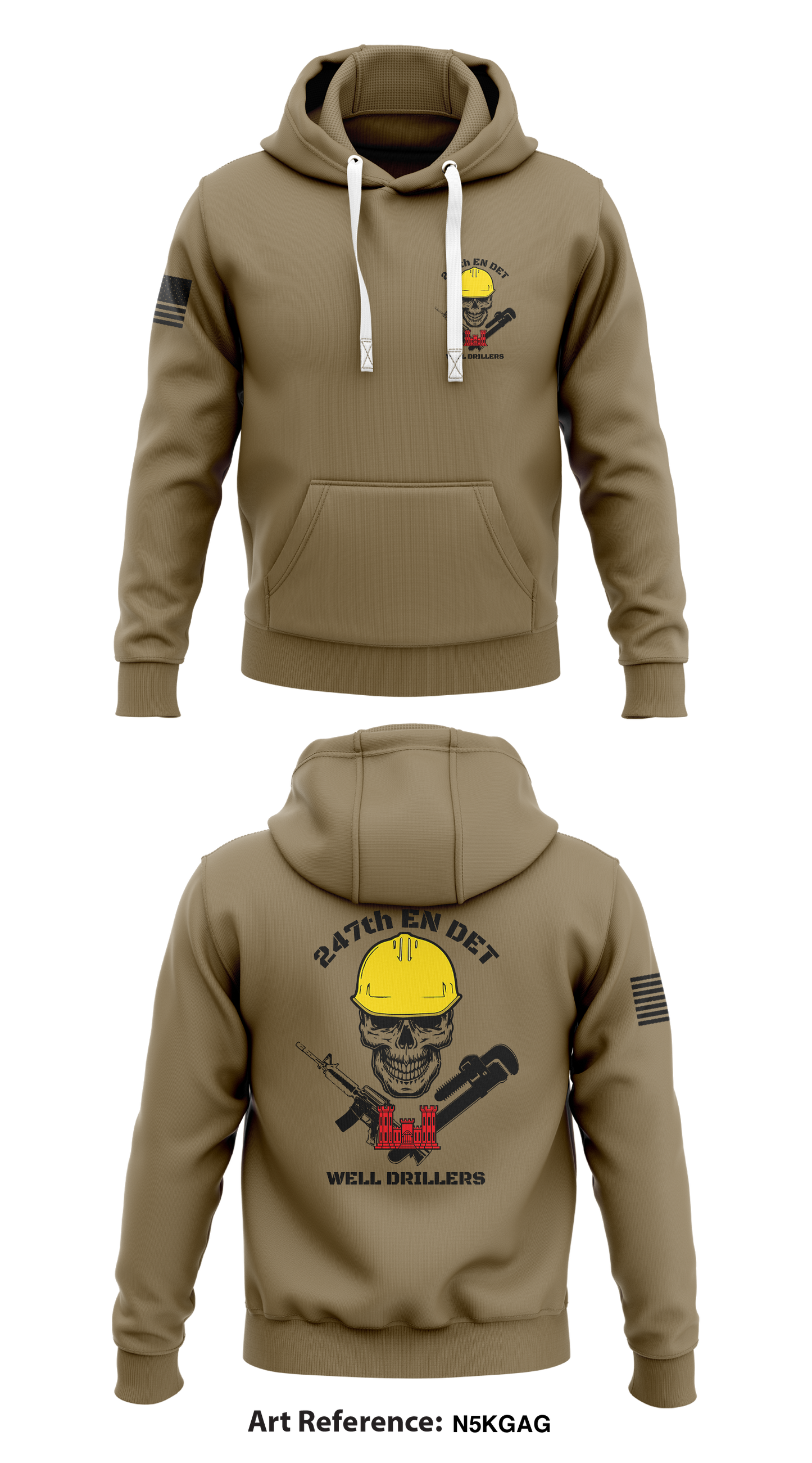 247th EN DET Store 1 Core Men's Hooded Performance Sweatshirt - N5kgAG