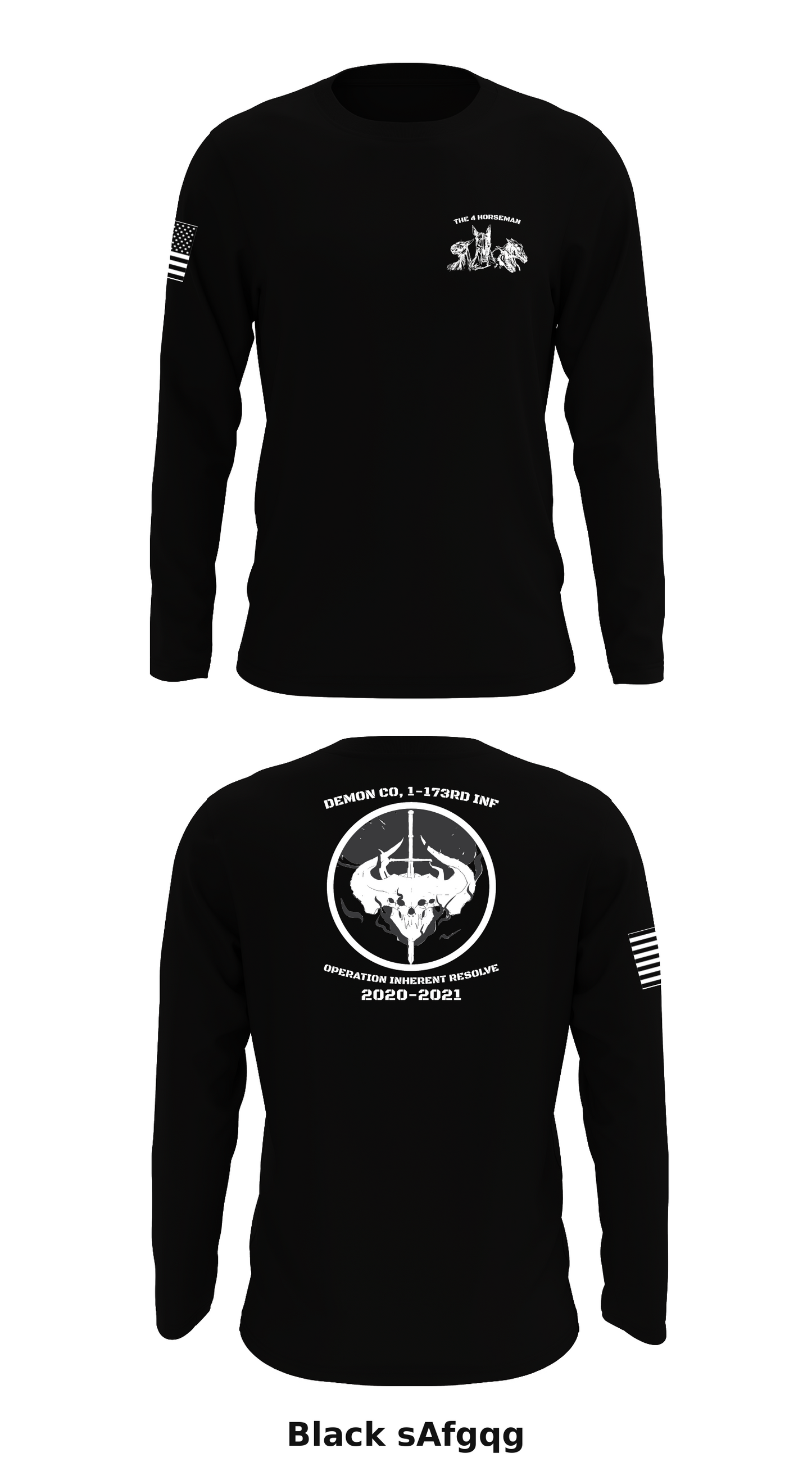 D CO 1-173 INF Store 1 Core Men's LS Performance Tee - sAfgqg