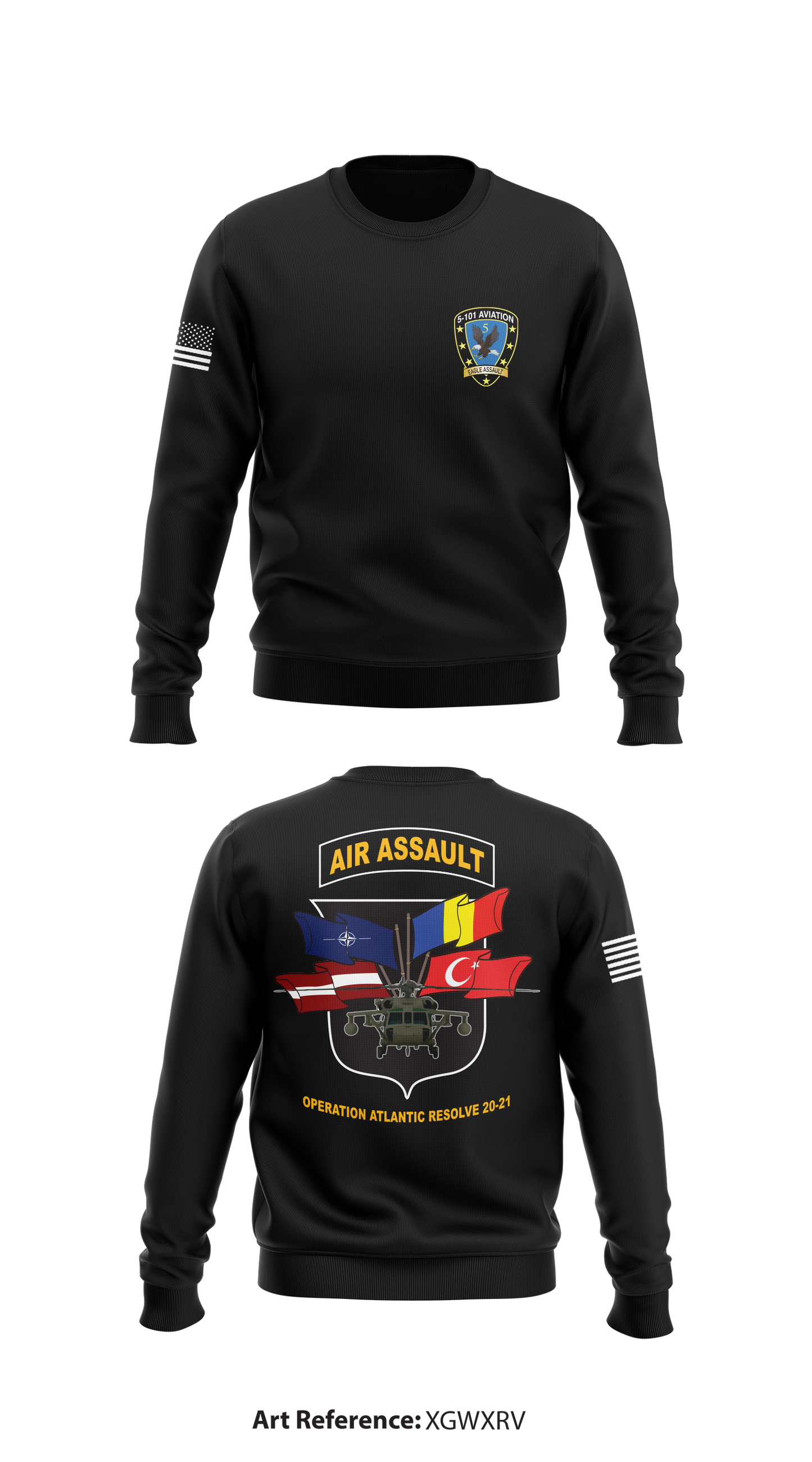 5 101 AVN REGT Store 1 Core Men's Crewneck Performance Sweatshirt - XGwxRv