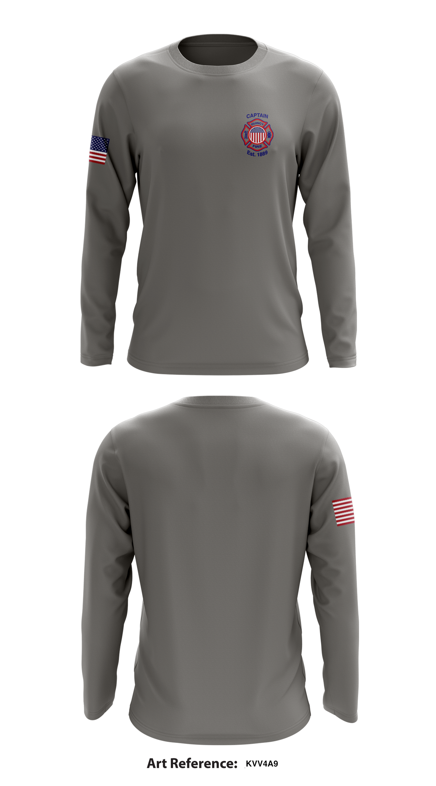 quincy fire dept. Store 1 Core Men's LS Performance Tee - kvv4A9