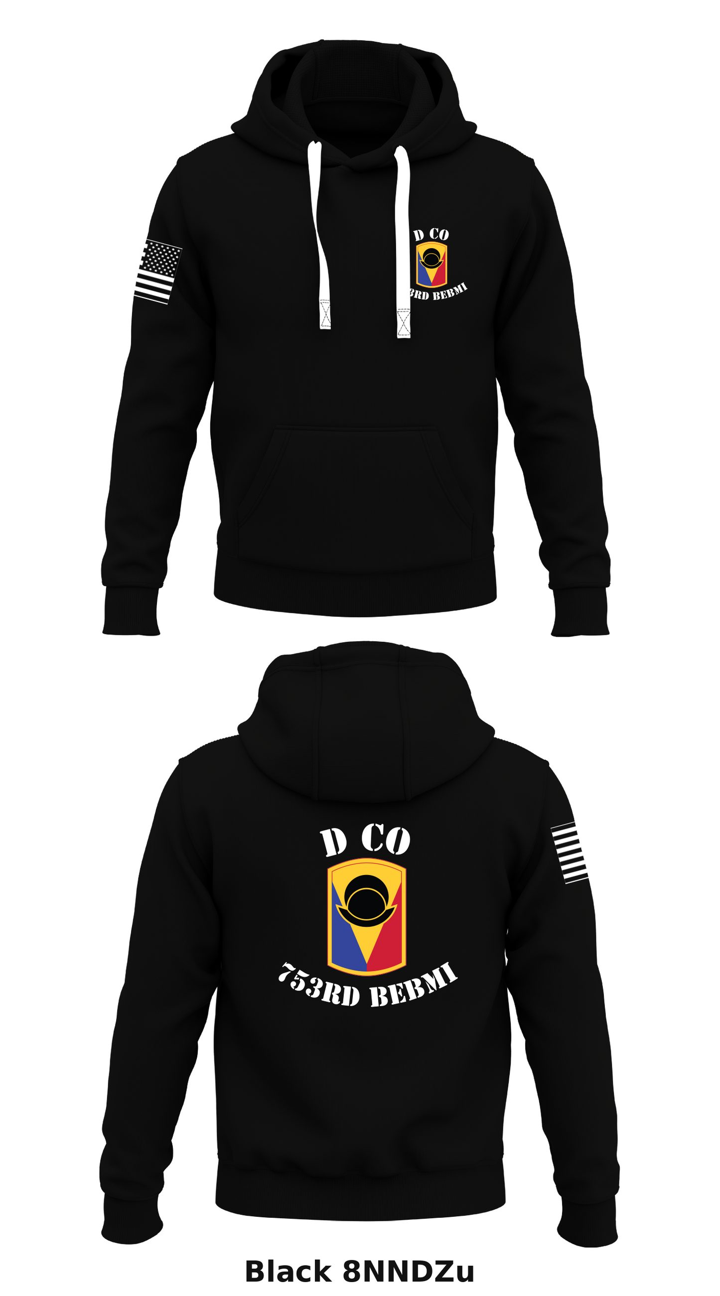 D Co, 753rd BEBMI Store 1 Core Men's Hooded Performance Sweatshirt - 8NNDZu