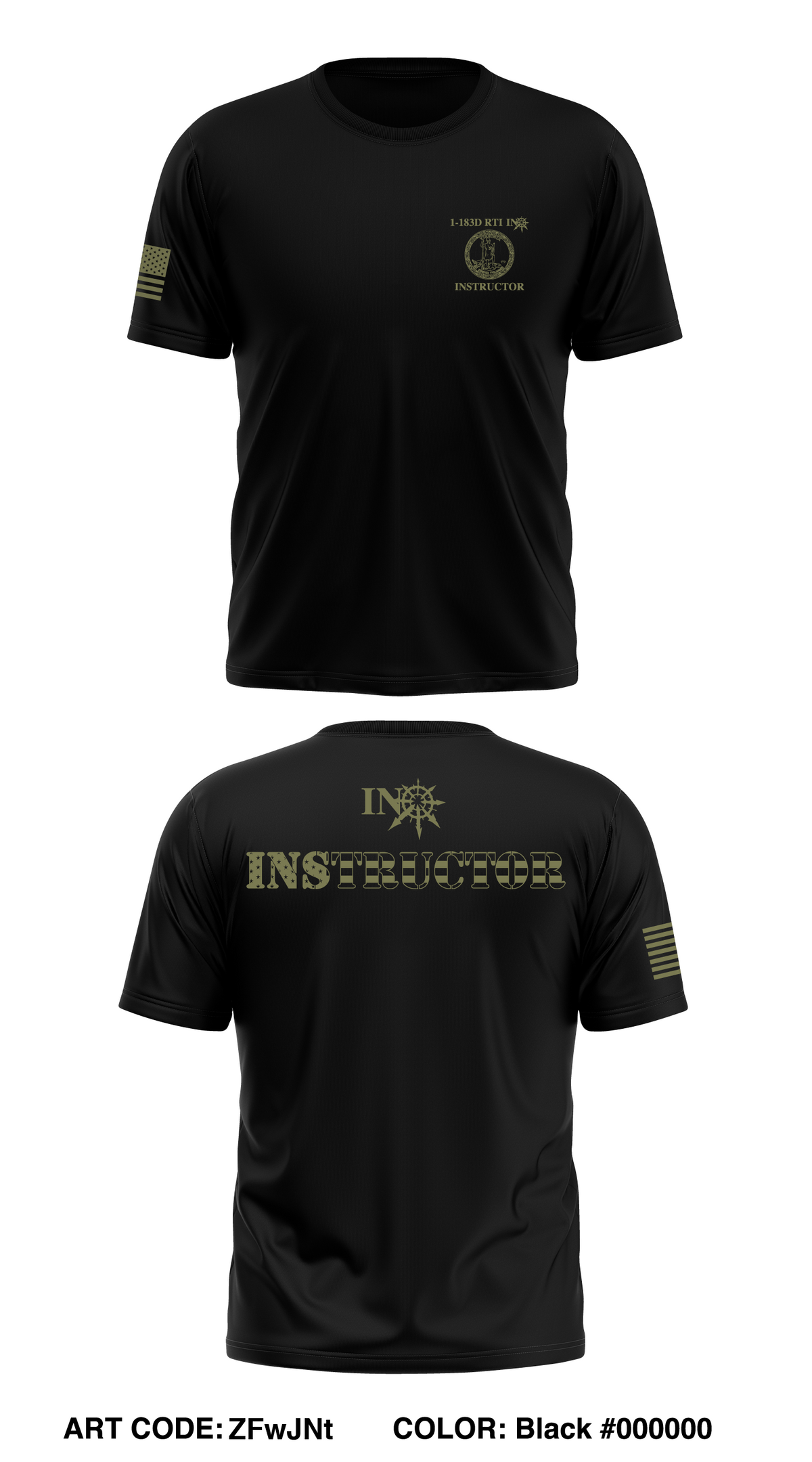 1-183D Regional Training Institute Store 1 Core Men's SS Performance Tee - ZFwJNt