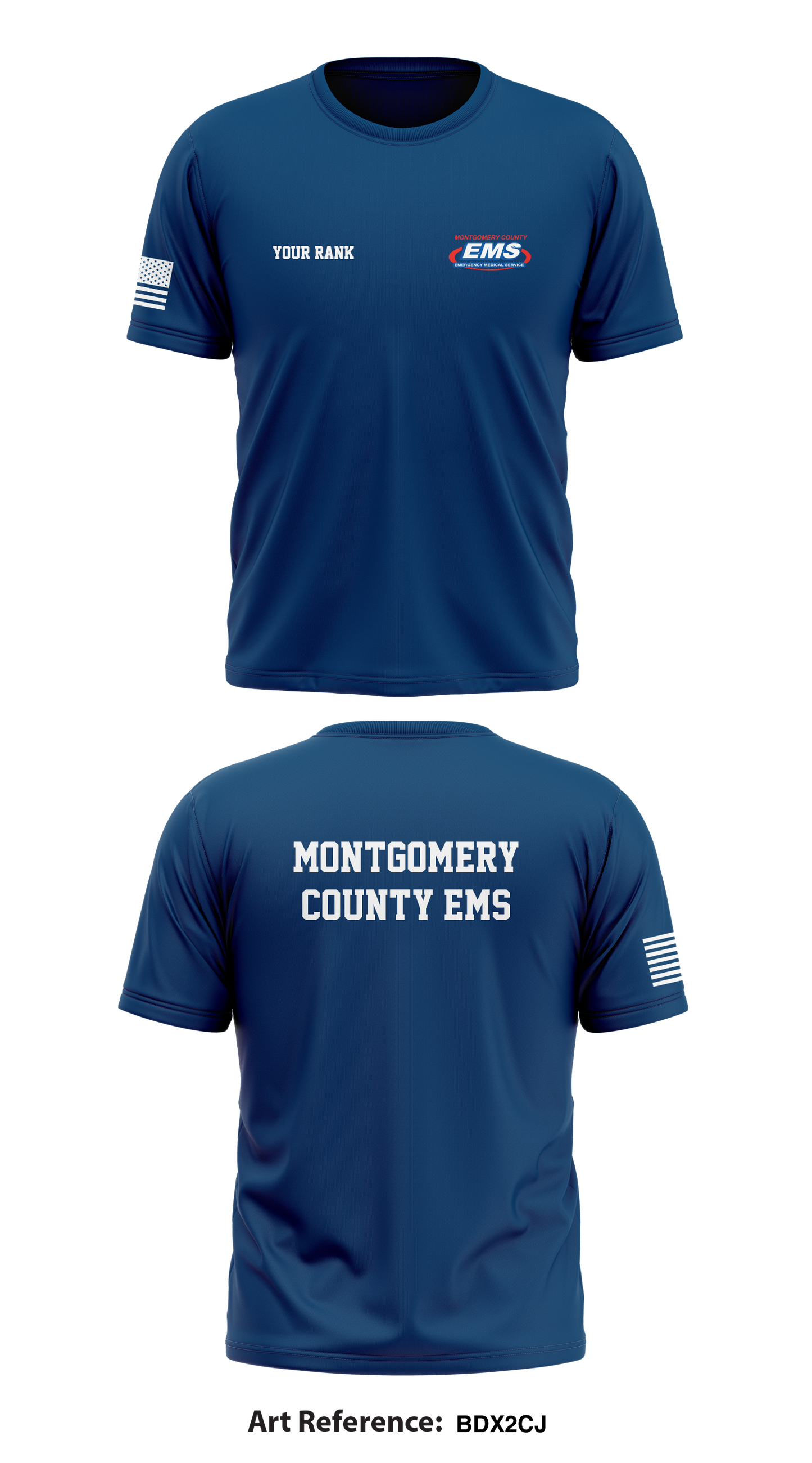 Montgomery County EMS Store 1 Core Men's SS Performance Tee - bdx2CJ