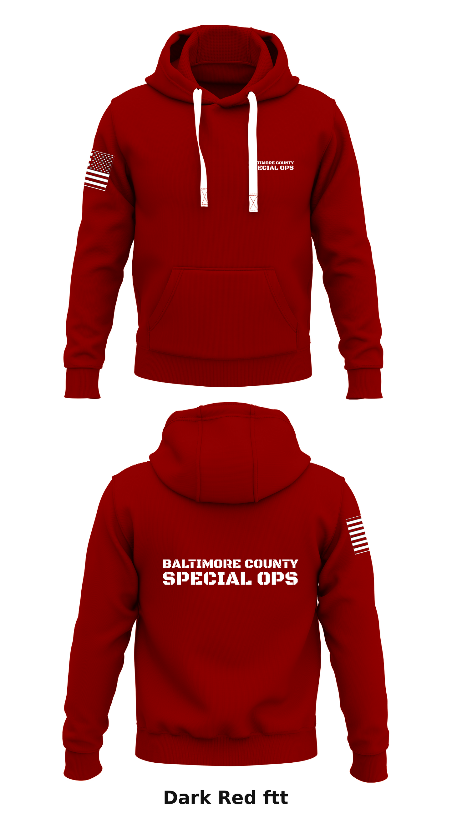 Baltimore County Special Ops Store 1 Core Men's Hooded Performance Sweatshirt - ftt