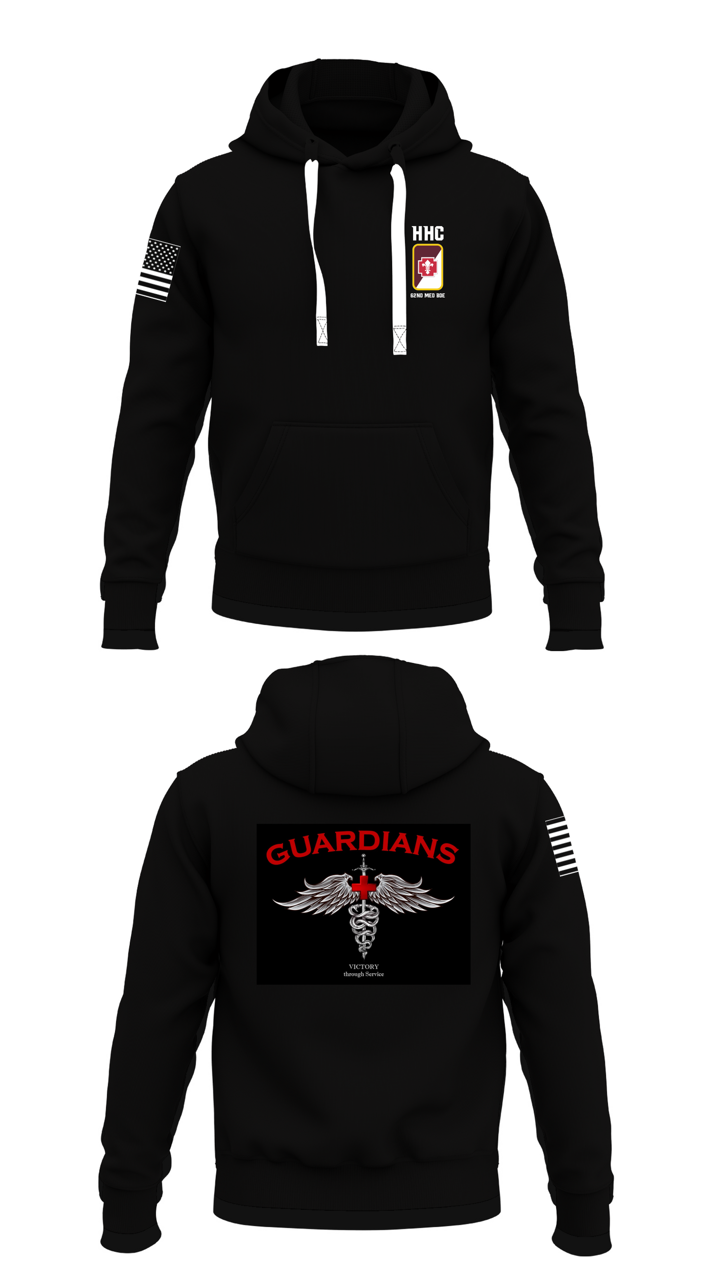 HHC, 62nd MED BDE Store 1 Core Men's Hooded Performance Sweatshirt - 41724530003