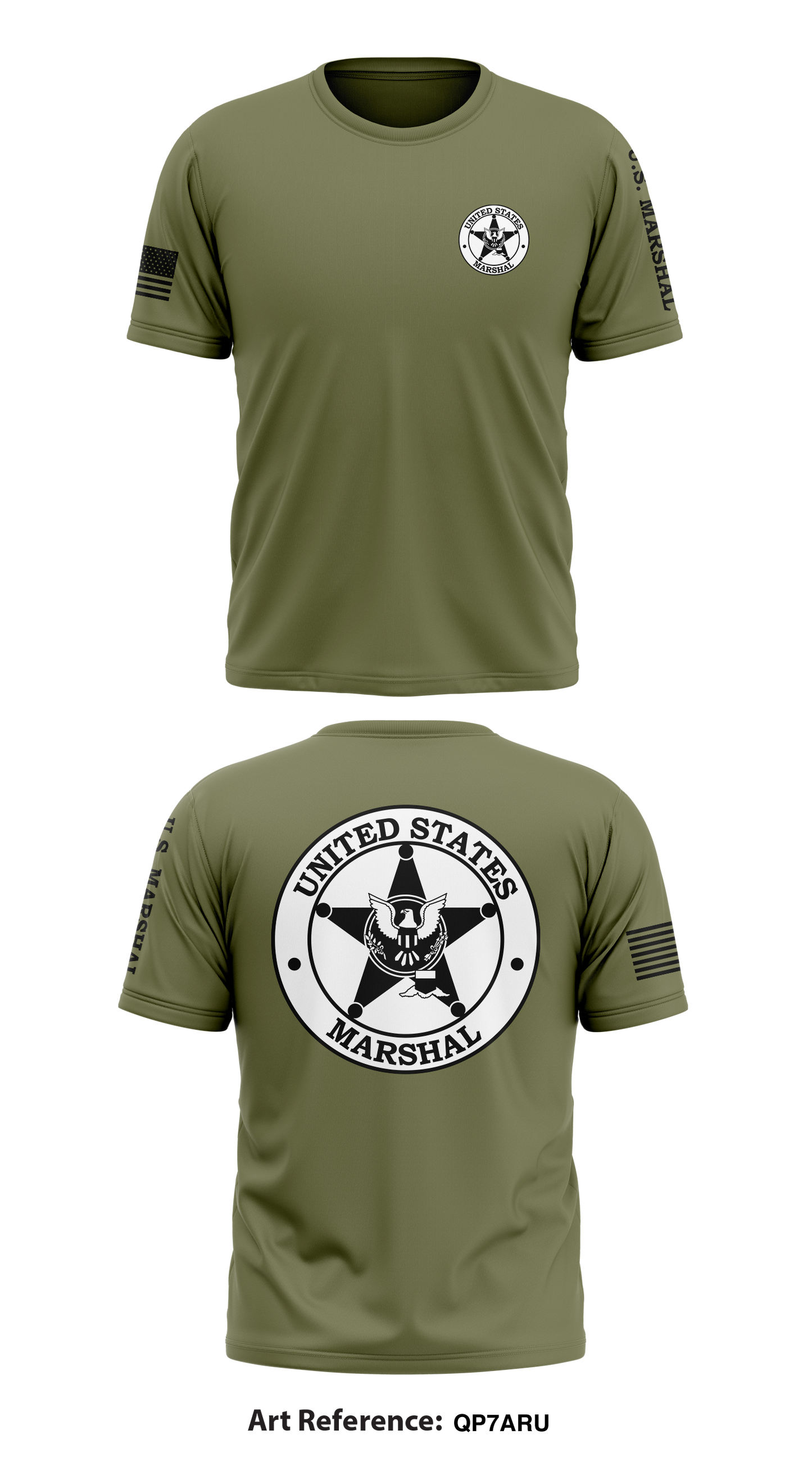 U.S. MARSHAL Store 1 Core Men's SS Performance Tee - qP7ARU