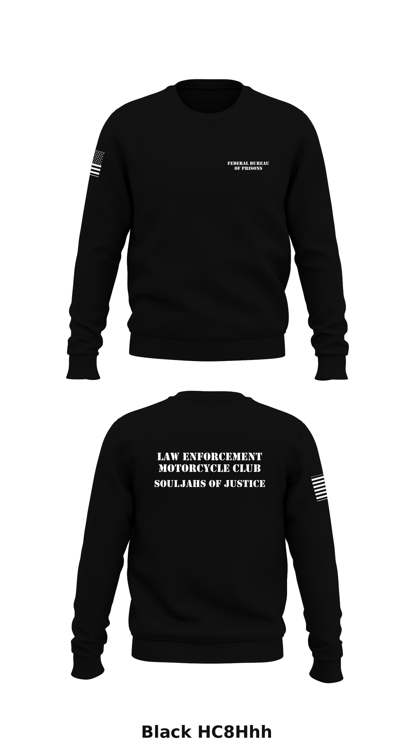 Law Enforcement Motorcycle Club: Souljah of Justice Store 1 Core Men's Crewneck Performance Sweatshirt - HC8Hhh