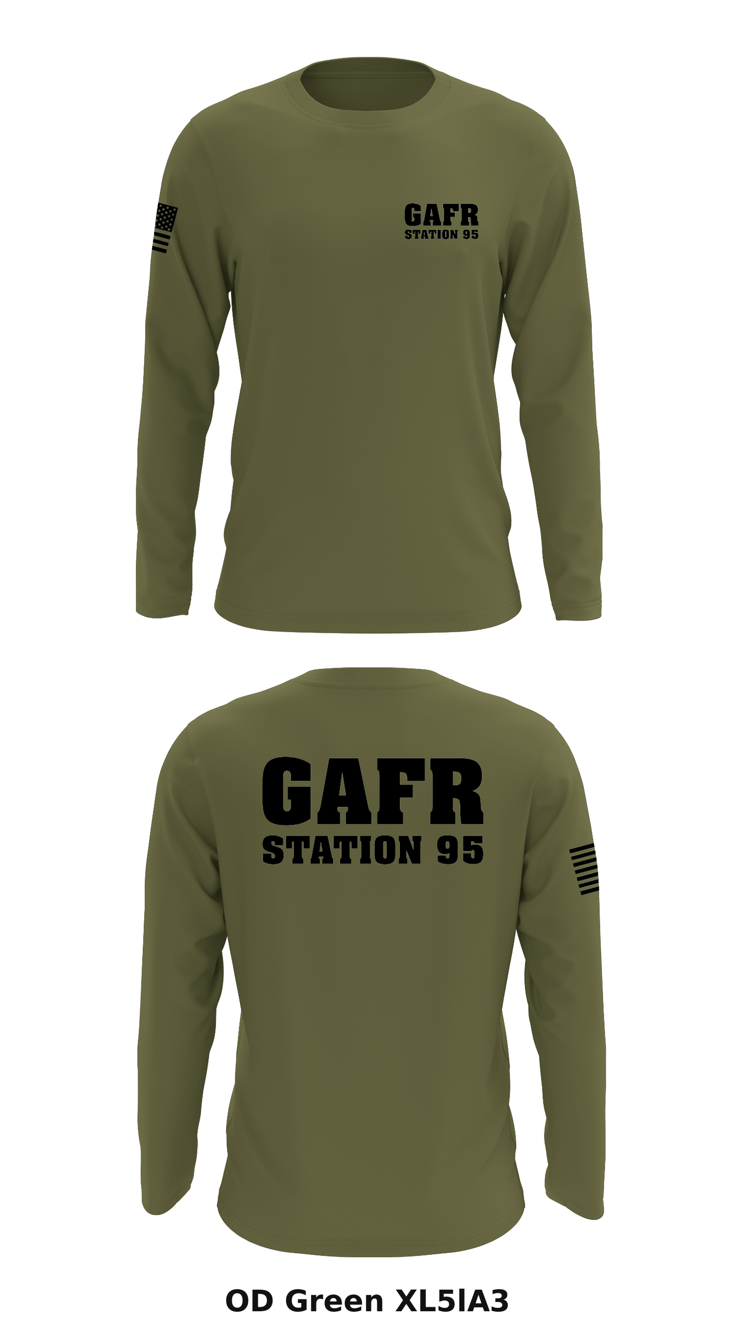 GAFR Station 95 Store 1 Core Men's LS Performance Tee - XL5lA3