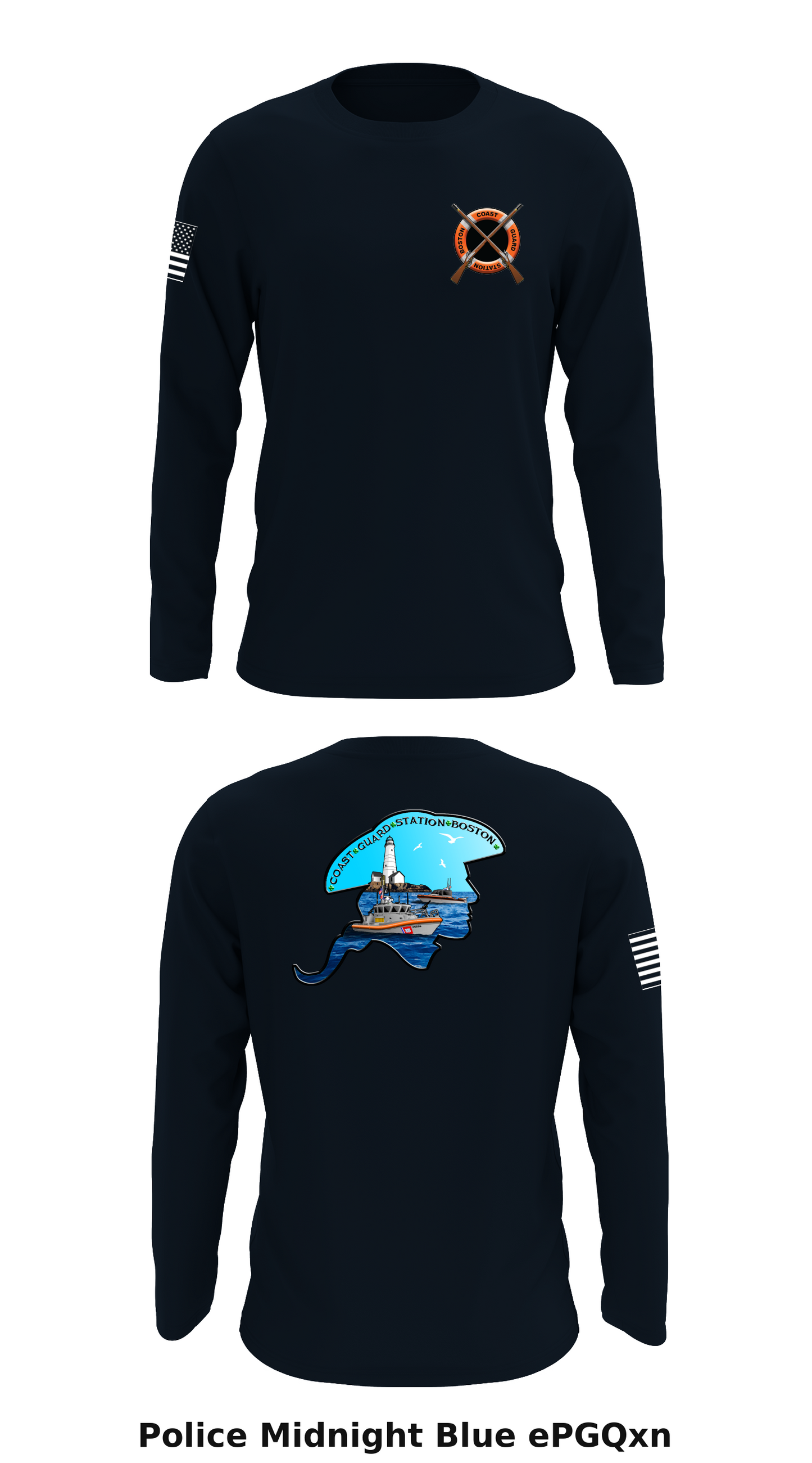 USCG Station Boston Store 1 Core Men's LS Performance Tee - ePGQxn