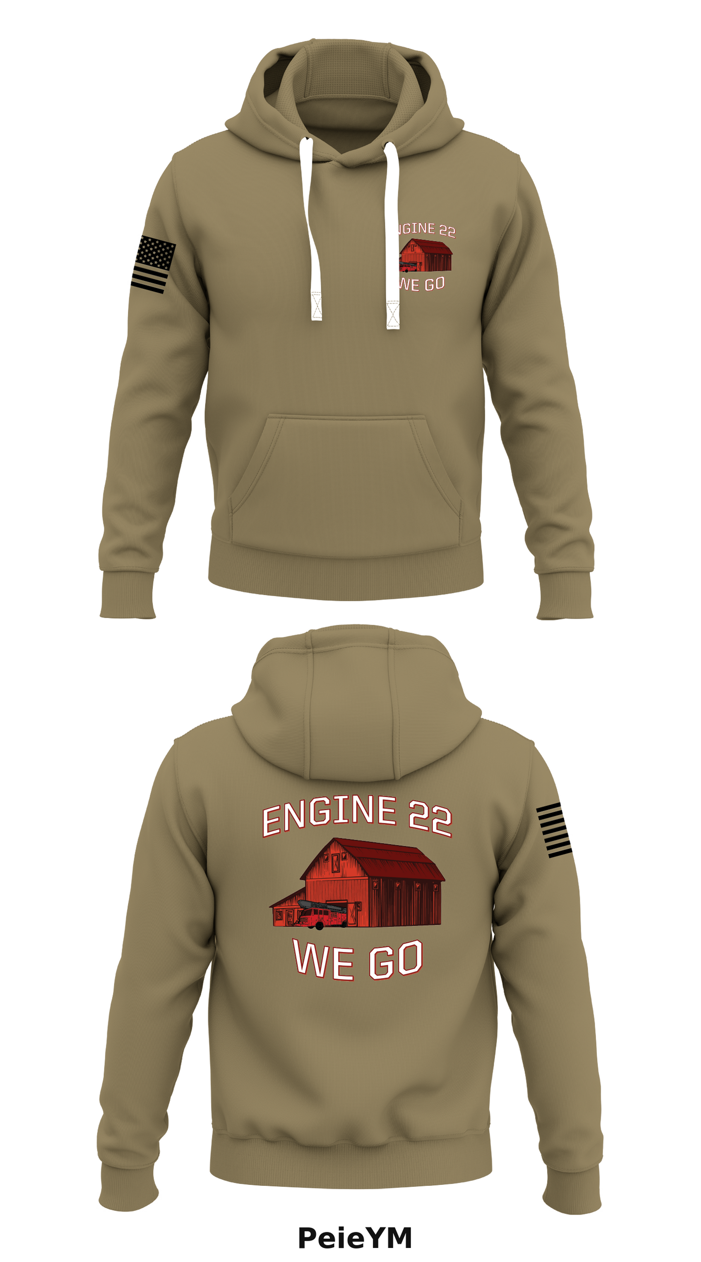 Firecook179 Store 1 Core Men's Hooded Performance Sweatshirt - PeieYM