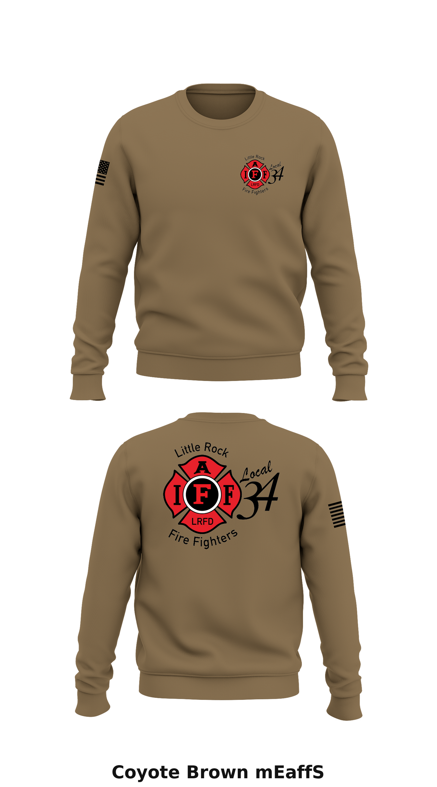 IAFF Local 34 Store 1 Core Men's Crewneck Performance Sweatshirt - mEaffS