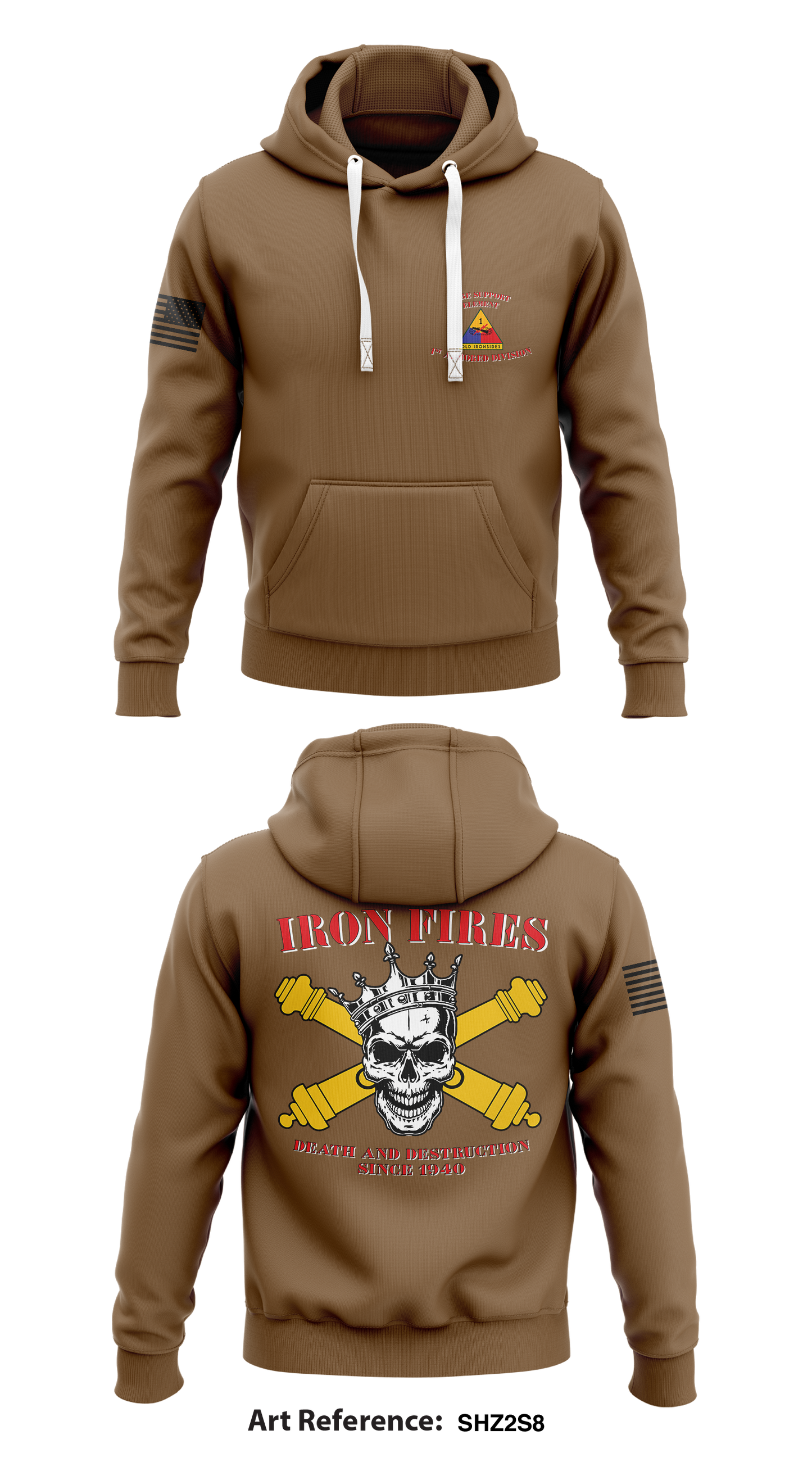 1st Armored Division Fire Support Element Store 1 Core Men's Hooded Performance Sweatshirt - SHz2s8