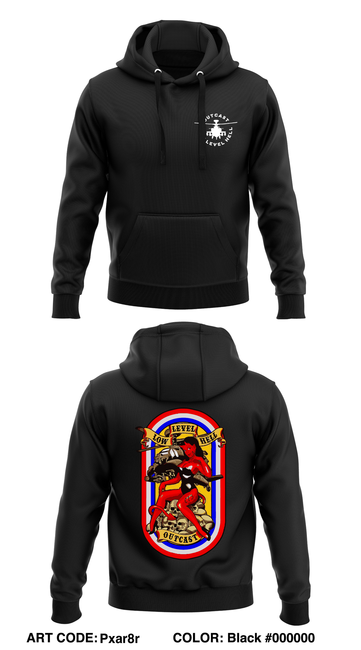 Outcast Company Store 1 Core Men's Hooded Performance Sweatshirt - Pxar8r