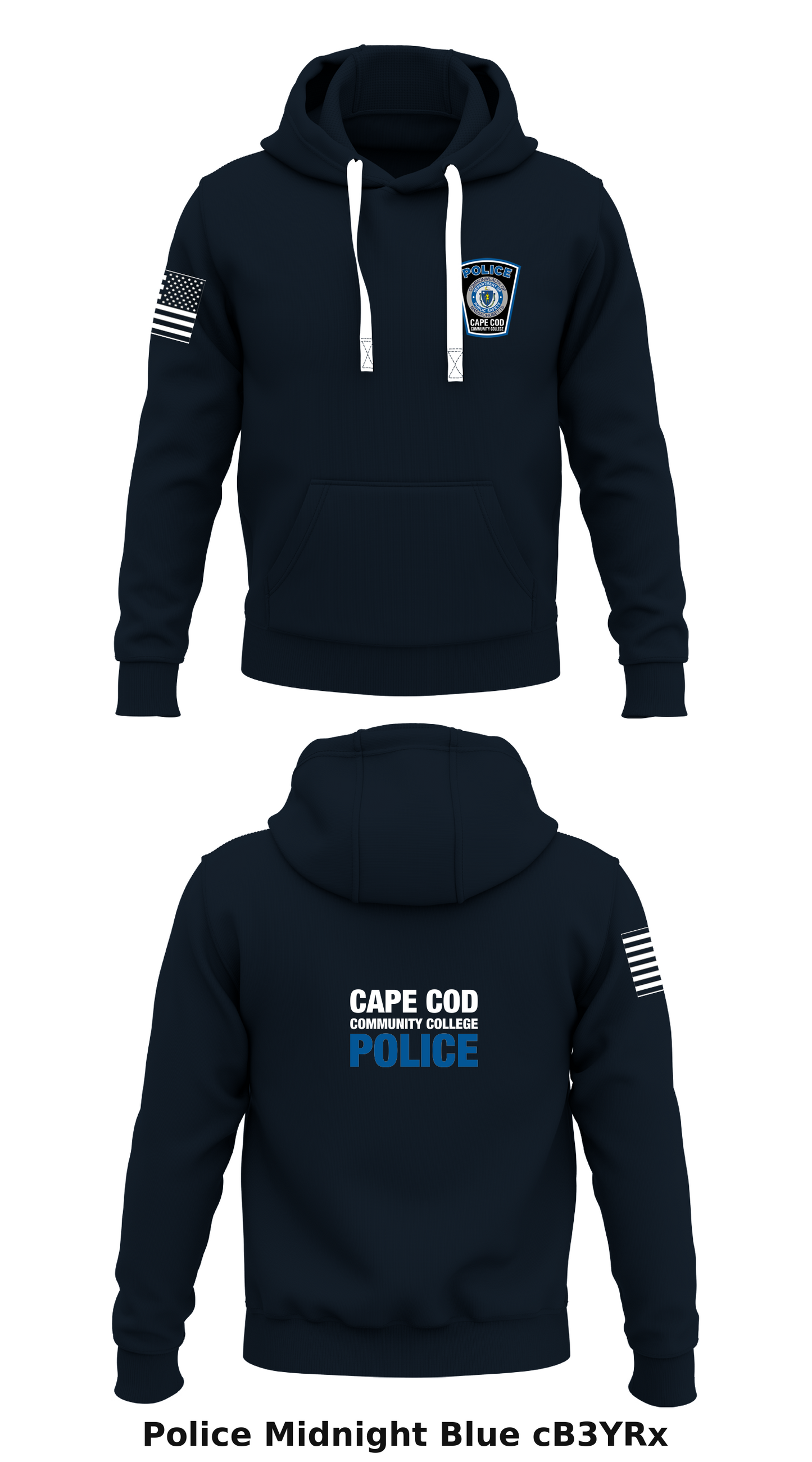Cape Cod Community College Police Department Store 1 Core Men's Hooded Performance Sweatshirt - cB3YRx