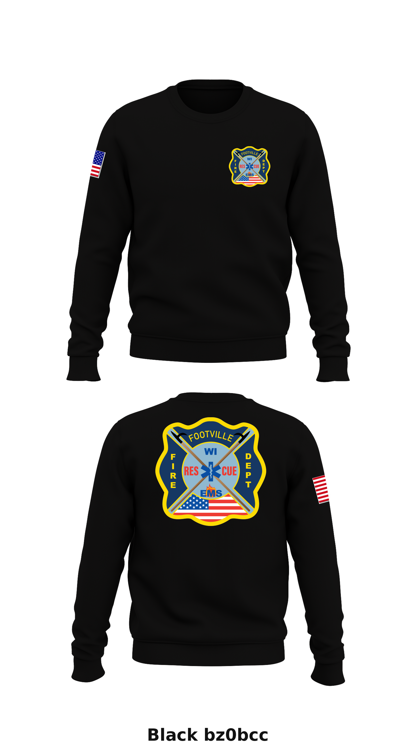 Footville fire Store 1 Core Men's Crewneck Performance Sweatshirt - bz0bcc