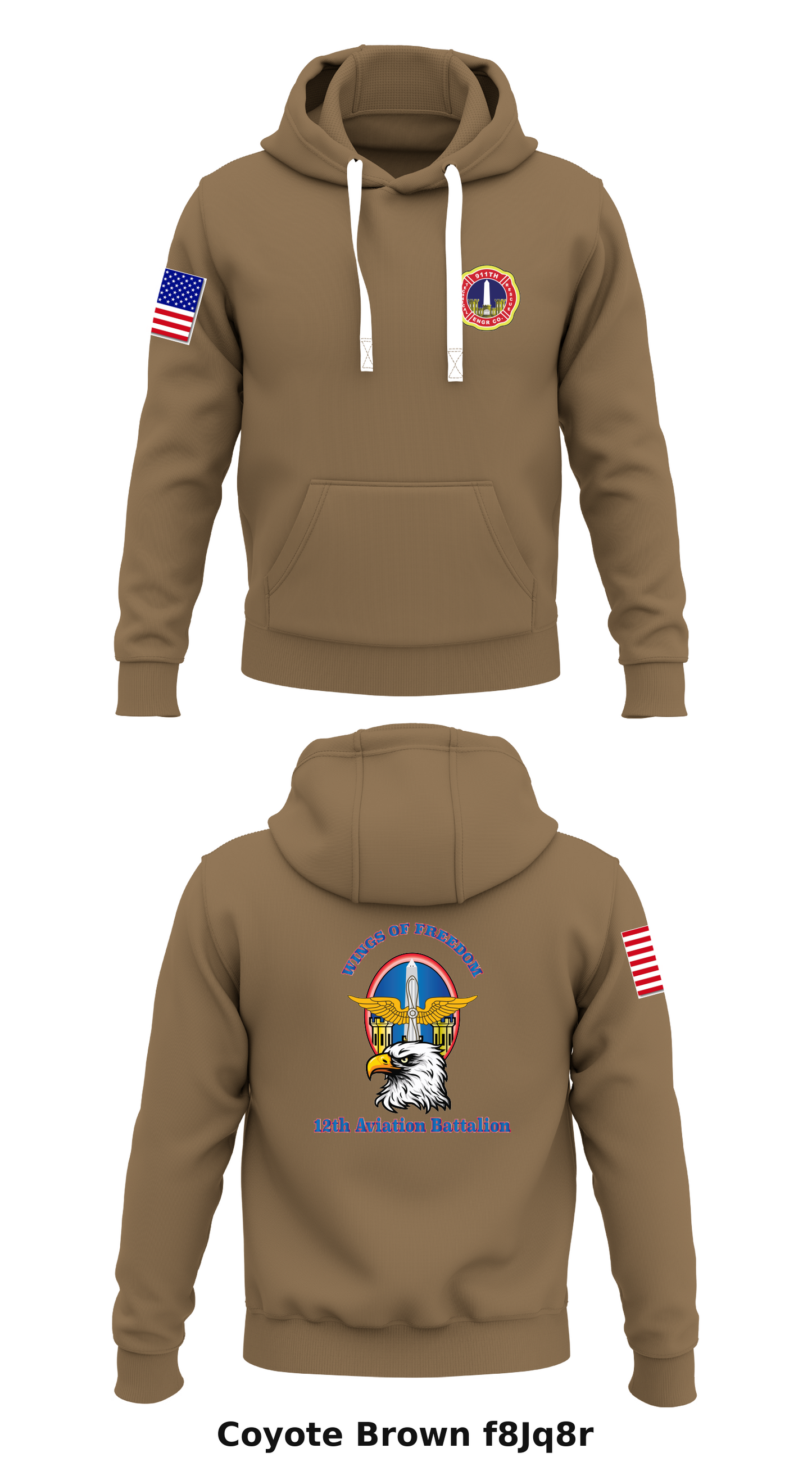12th Aviation Battalion Store 1 Core Men's Hooded Performance Sweatshirt - f8Jq8r