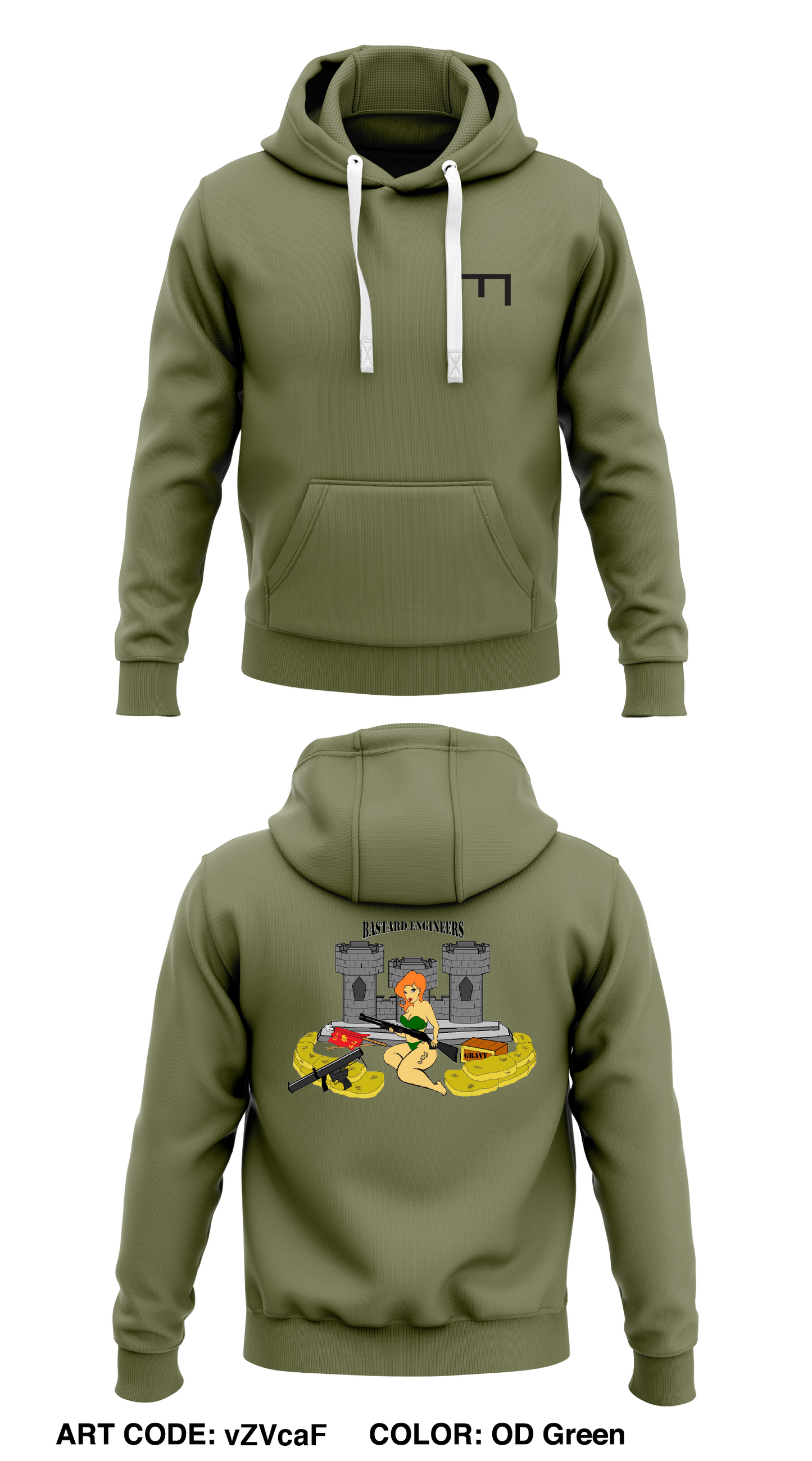 1st Combat Engineer Battalion Store 1 Core Men's Hooded Performance Sweatshirt - vZVcaF