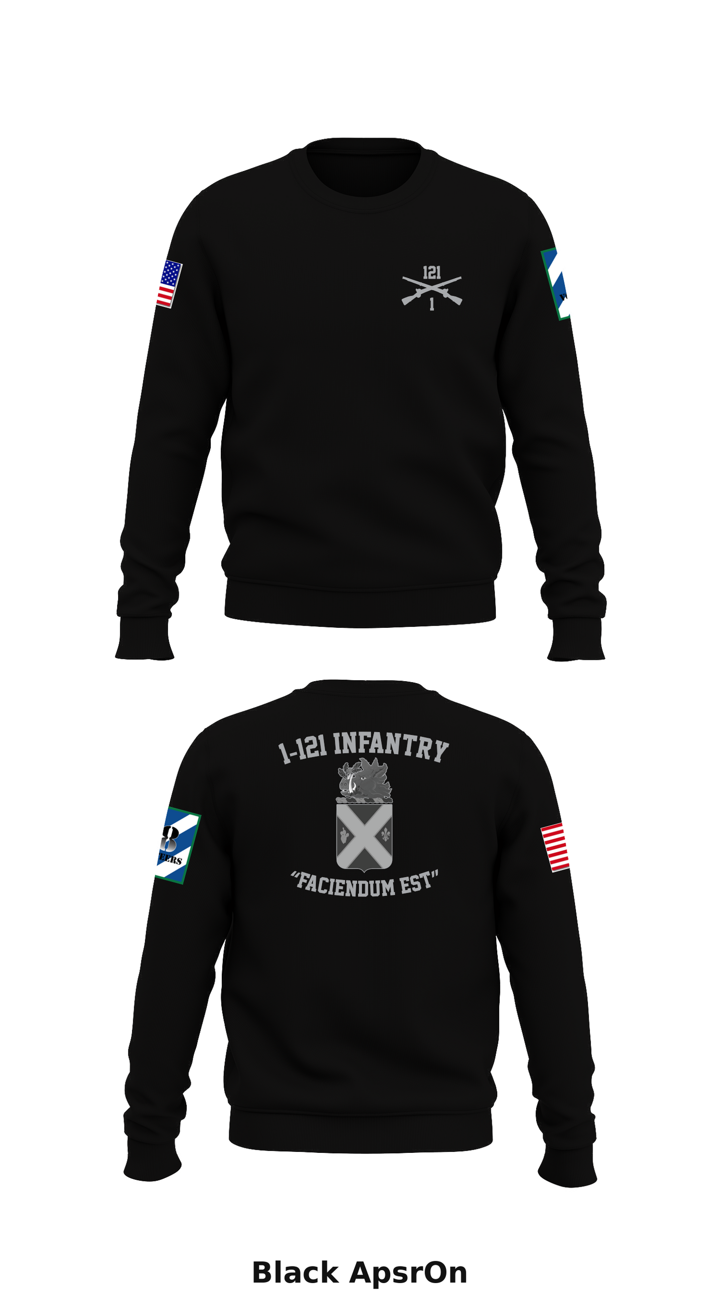 1-121st IN REGIMENT Store 1 Core Men's Crewneck Performance Sweatshirt - ApsrOn