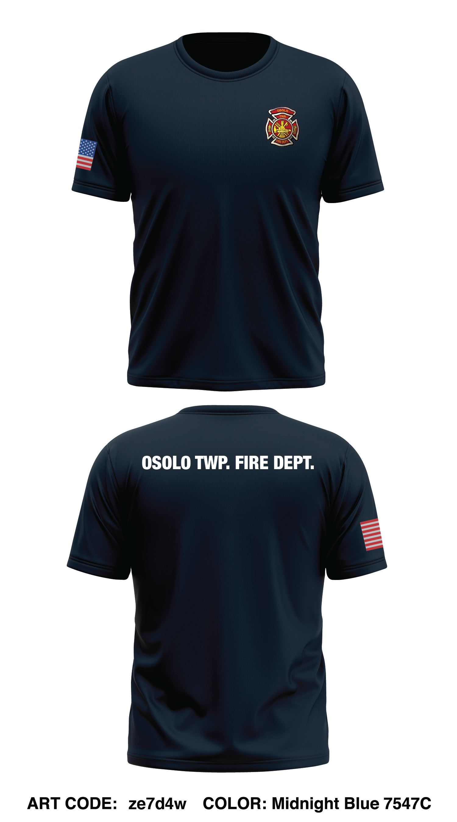 El Porto Fire Department T-Shirt from OsoPorto Navy Classic Fit T-Shirt / L