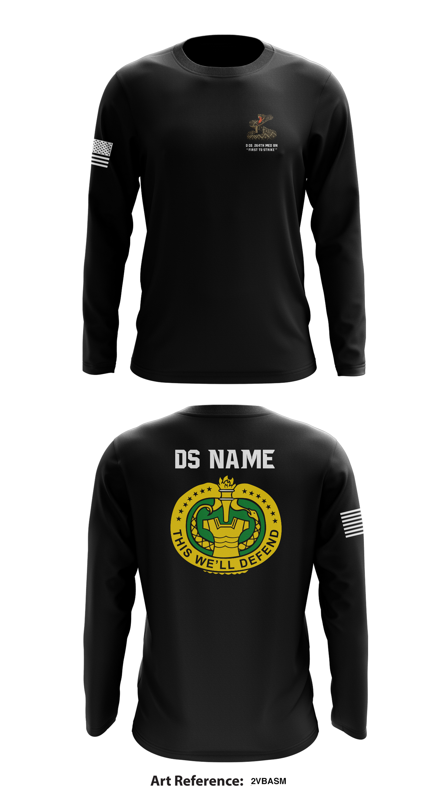 CUSTOM Delta Company 264 Store 1 Core Men's LS Performance Tee - 2VBaSM
