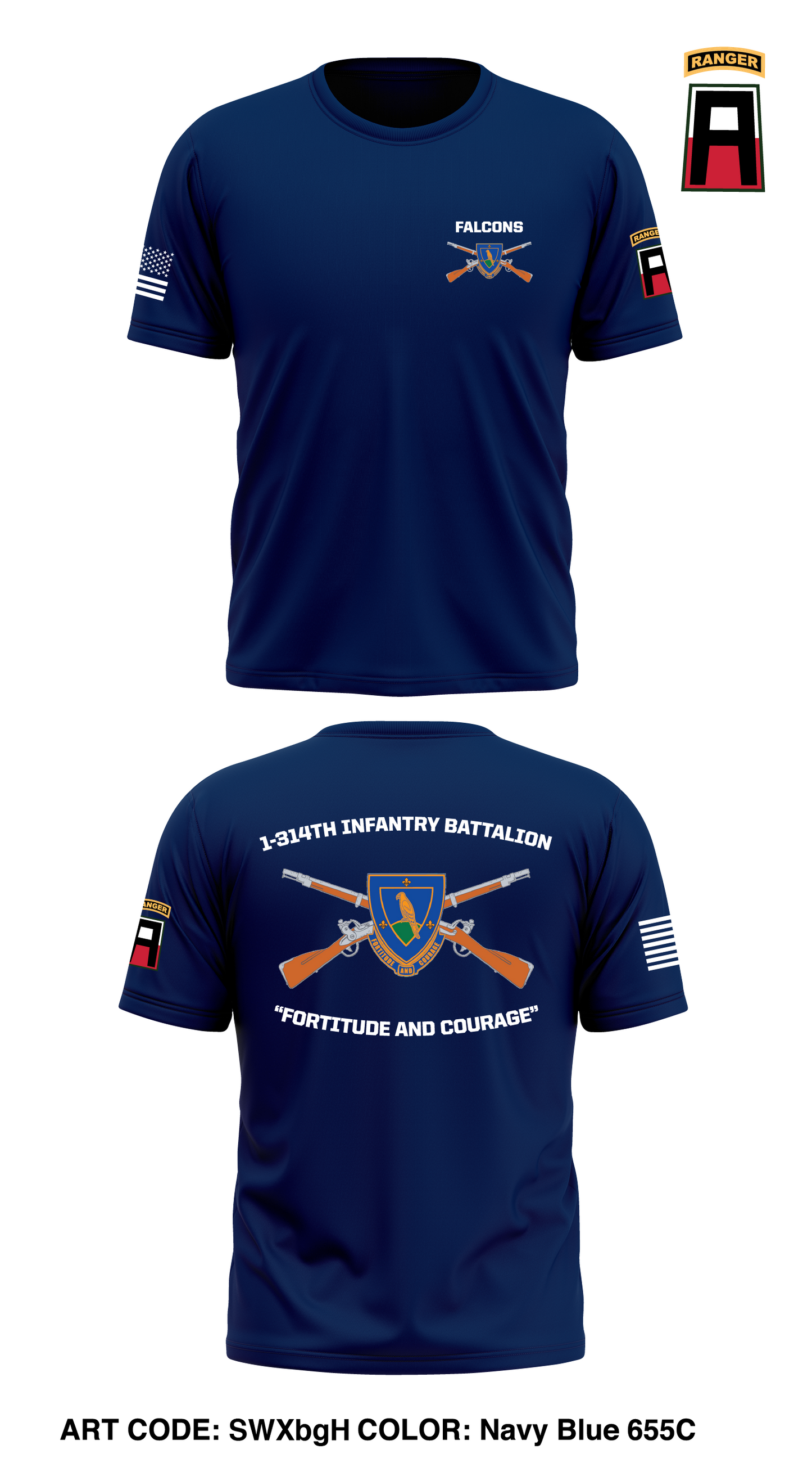 1-314th Infantry Battalion Store 1 Core Men's SS Performance Tee - SWXbgH